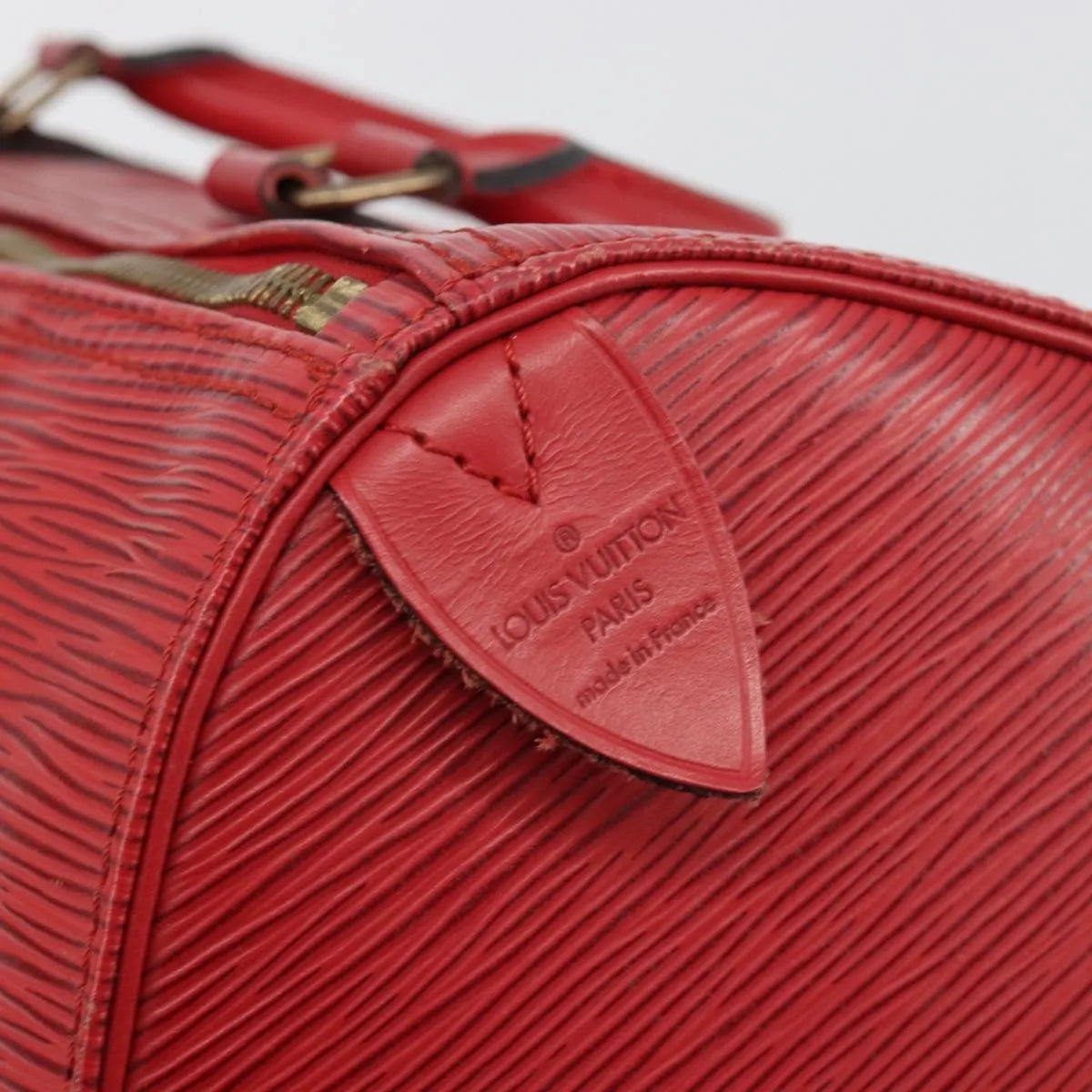 Louis Vuitton Speedy Epi Leather Red Leather Handbag (Pre-Owned)
