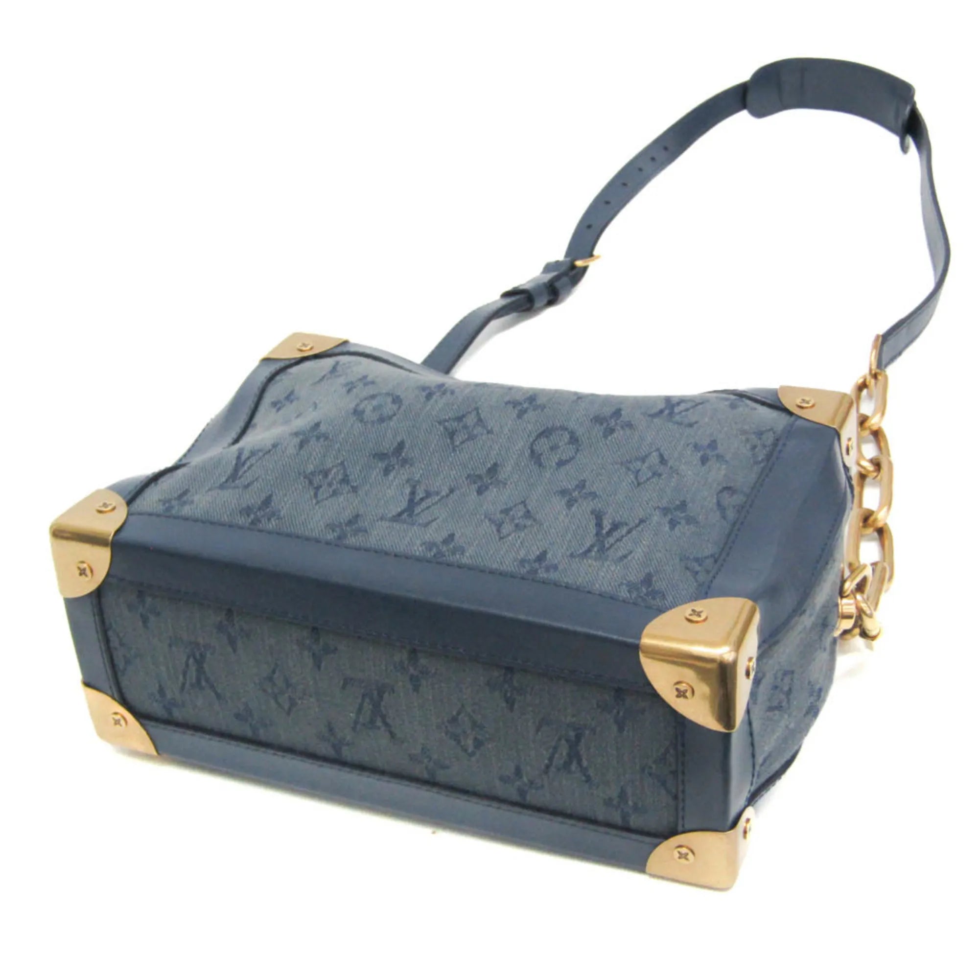 Louis Vuitton Soft Trunk Monogram Denim Blue Denim_Jeans Shoulder Bag Bag (Pre-Owned)