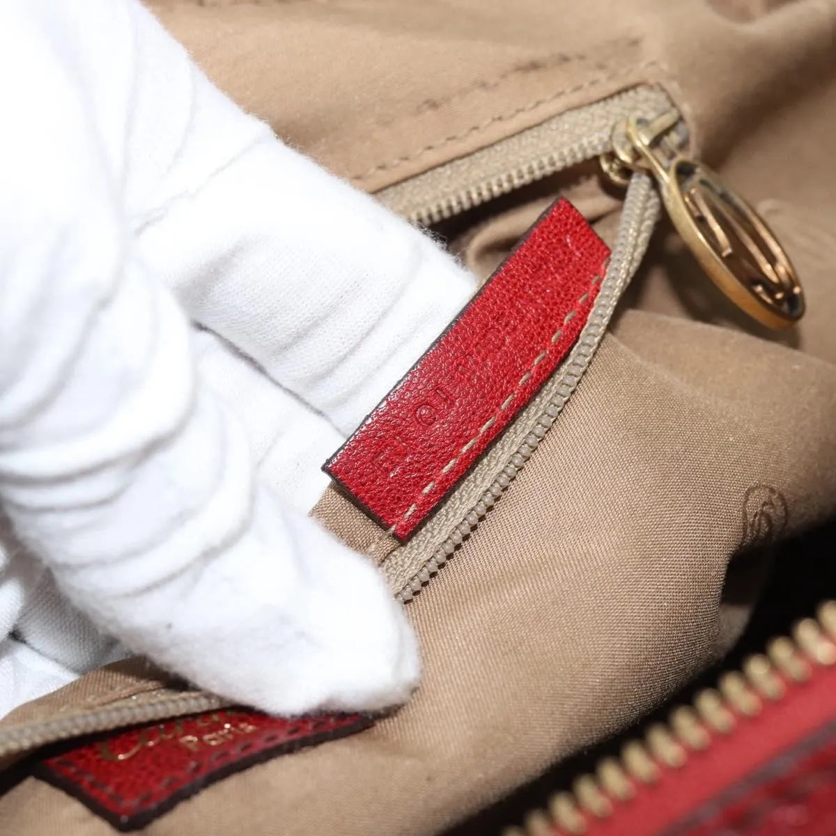 Cartier Marcello Leather Red Leather Handbag (Pre-Owned)
