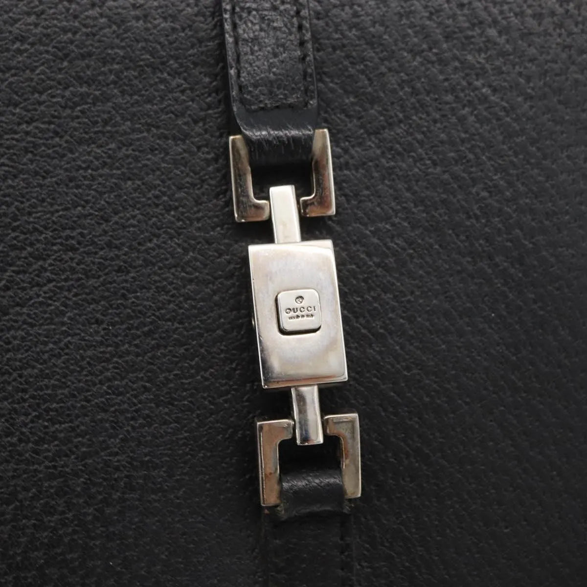 Gucci Jackie Tote Guccissima Leather Black Leather Handbag (Pre-Owned)