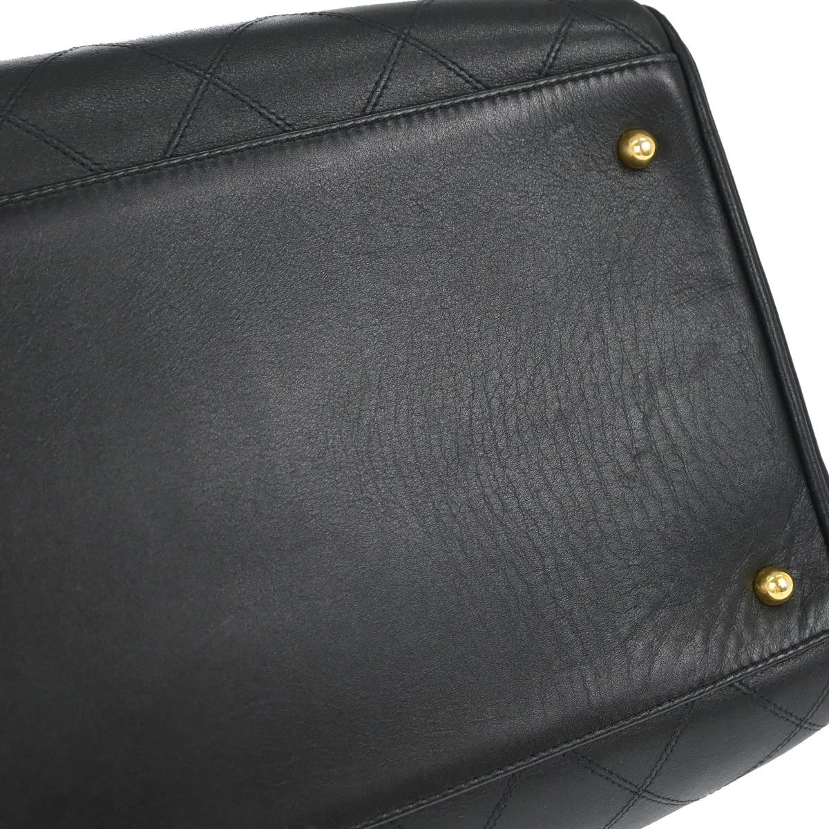 Chanel Vintage Supermodel Weekender Quilted Leather Black Leather Shoulder Bag Bag (Pre-Owned)