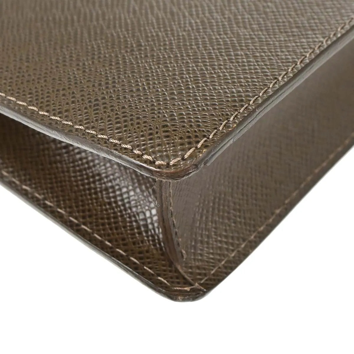 Louis Vuitton Belaia Clutch Taiga Leather Brown Leather Clutche & Pouche Bag (Pre-Owned)