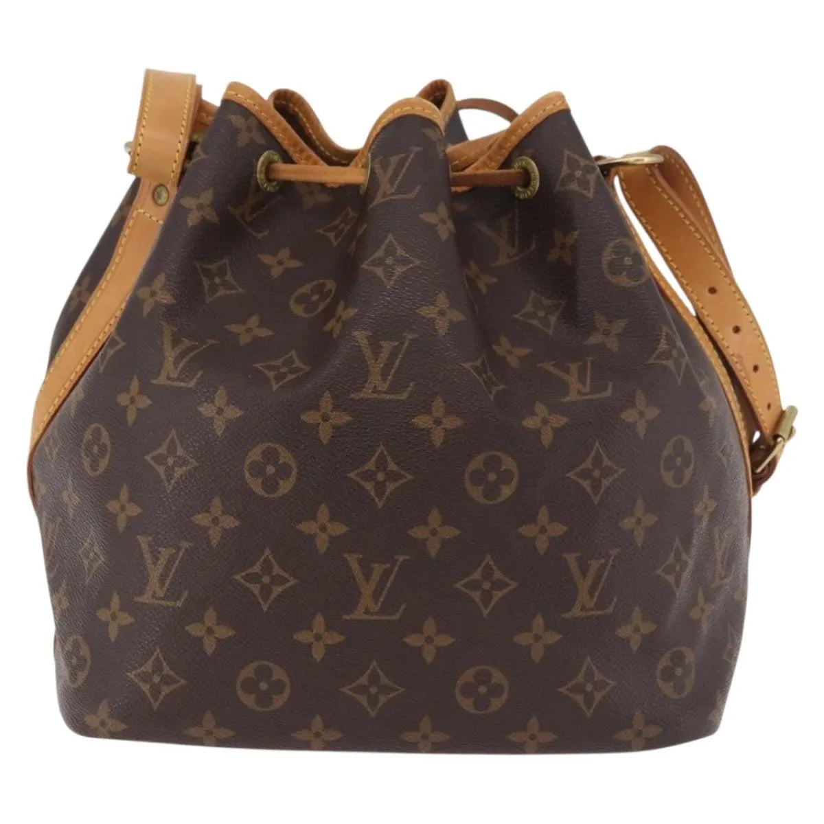 Louis Vuitton Petit Noe Monogram Canvas Brown Canvas Shoulder Bag Bag (Pre-Owned)