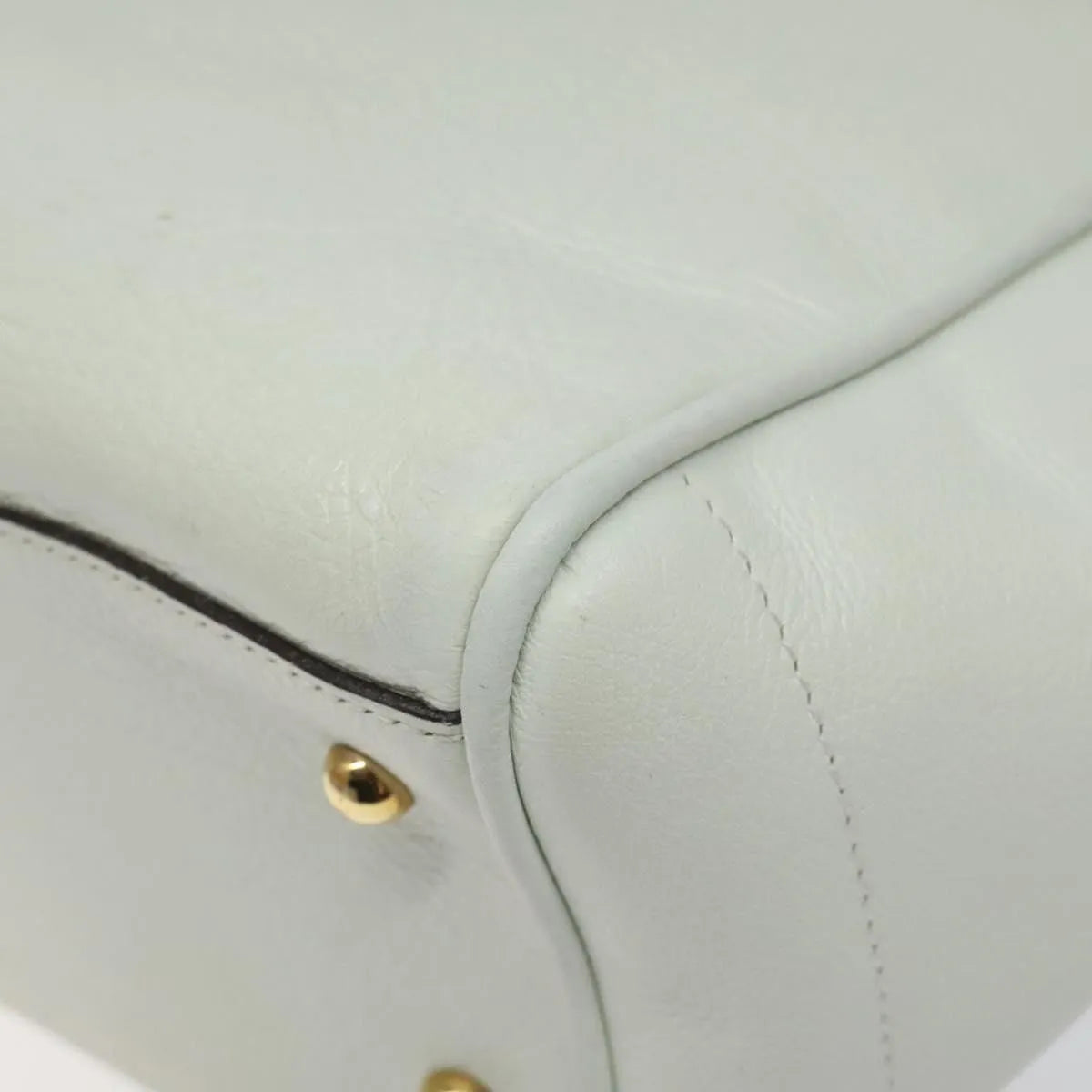 Loewe Heritage Tote Leather White Leather Tote Bag Bag (Pre-Owned)
