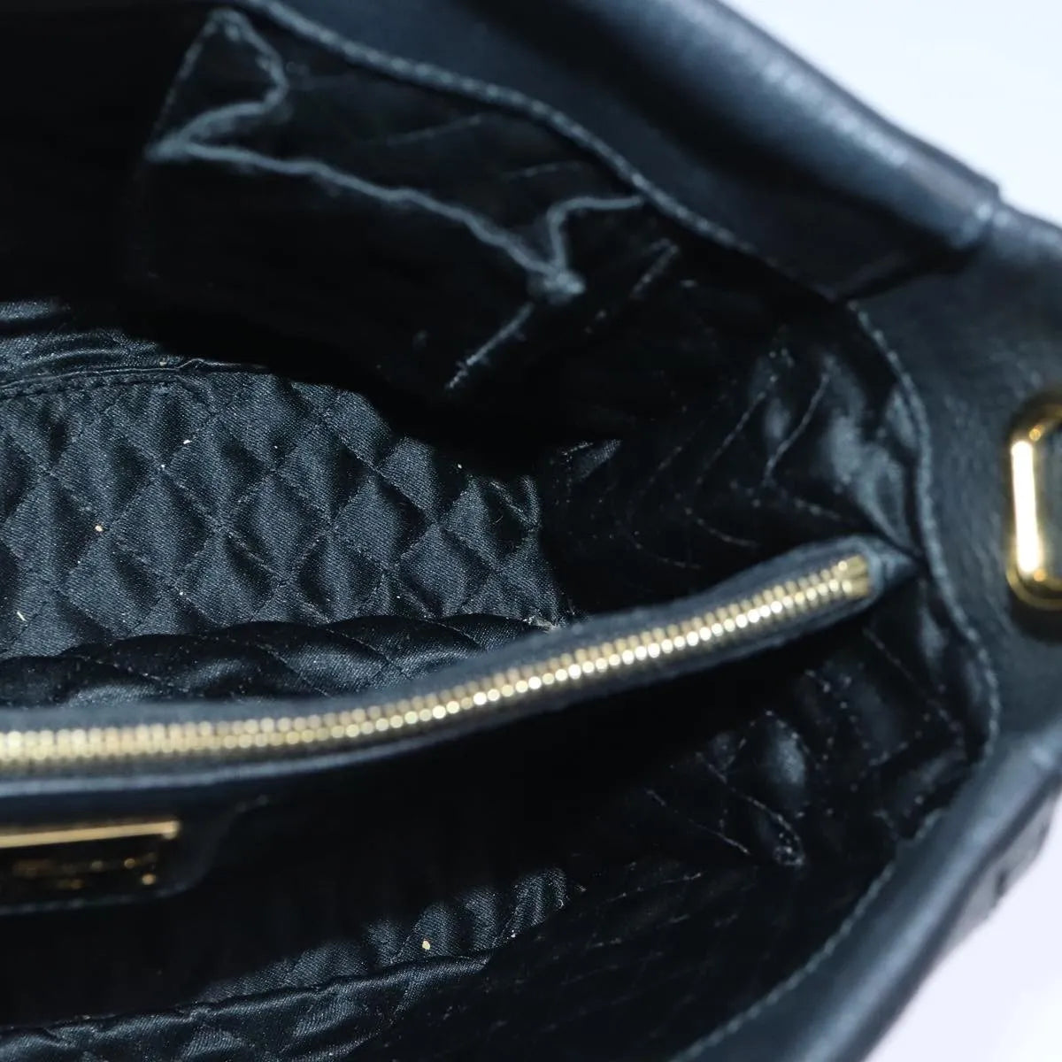 Salvatore Ferragamo Vala Leather Black Leather Handbag (Pre-Owned)