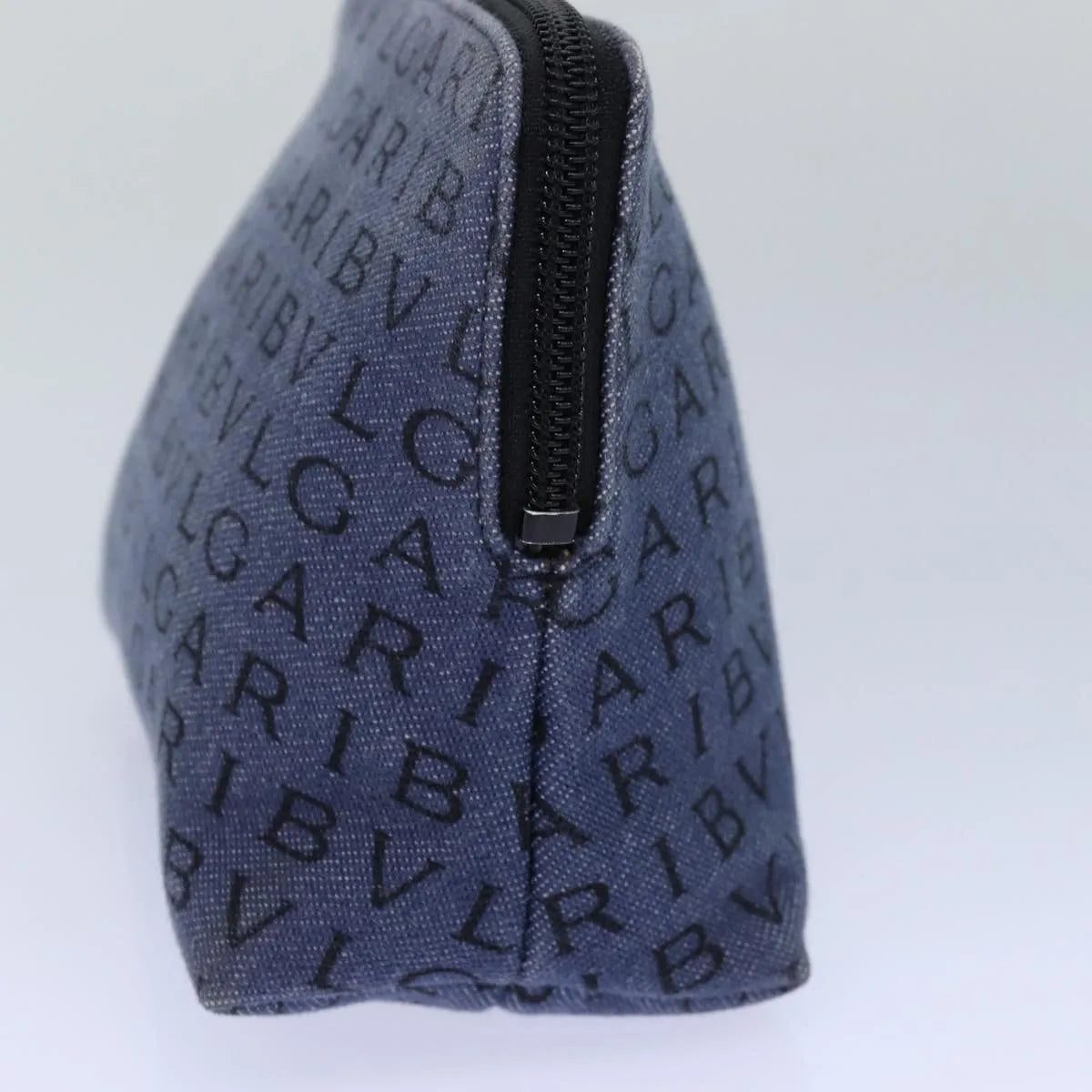Bvlgari Pouch Canvas Blue Canvas Clutche & Pouche Bag (Pre-Owned)