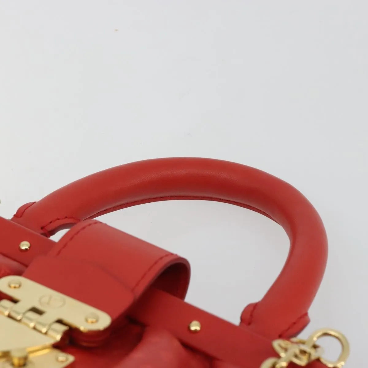 Louis Vuitton Monogram Top Handle Frame Clutch Monogram Canvas Red Canvas Clutche & Pouche Bag (Pre-Owned)