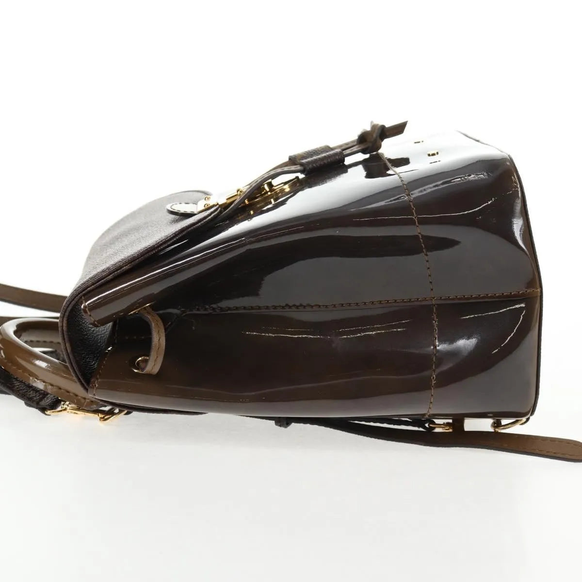 Louis Vuitton Hot Springs Vernis With Monogram Canvas Brown Canvas Backpack Bag (Pre-Owned)