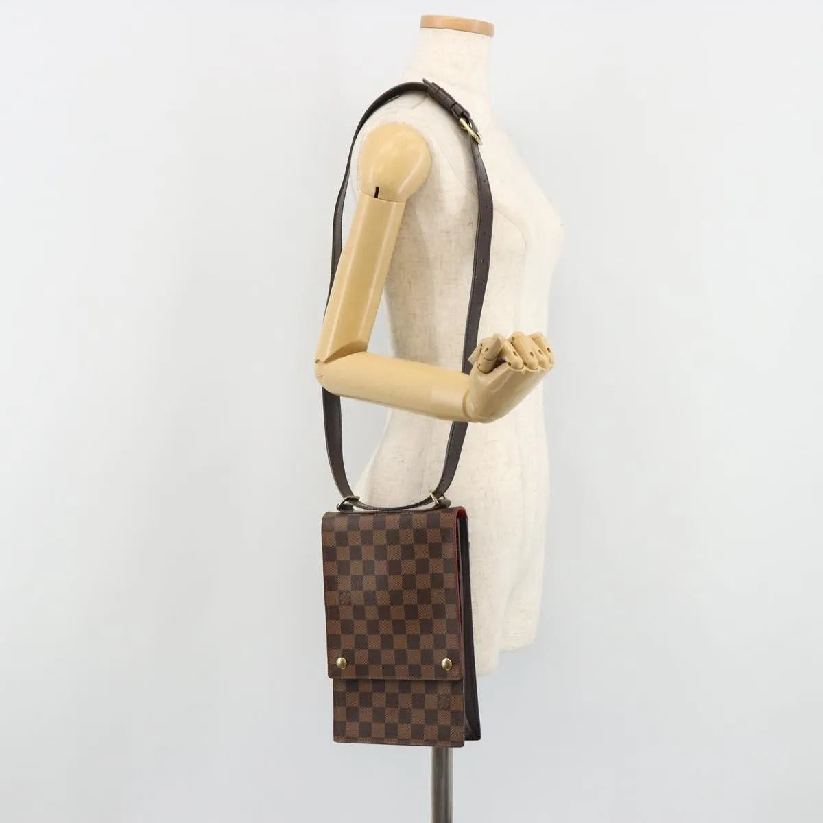 Louis Vuitton Portobello Messenger Damier Brown Canvas Shoulder Bag Bag (Pre-Owned)