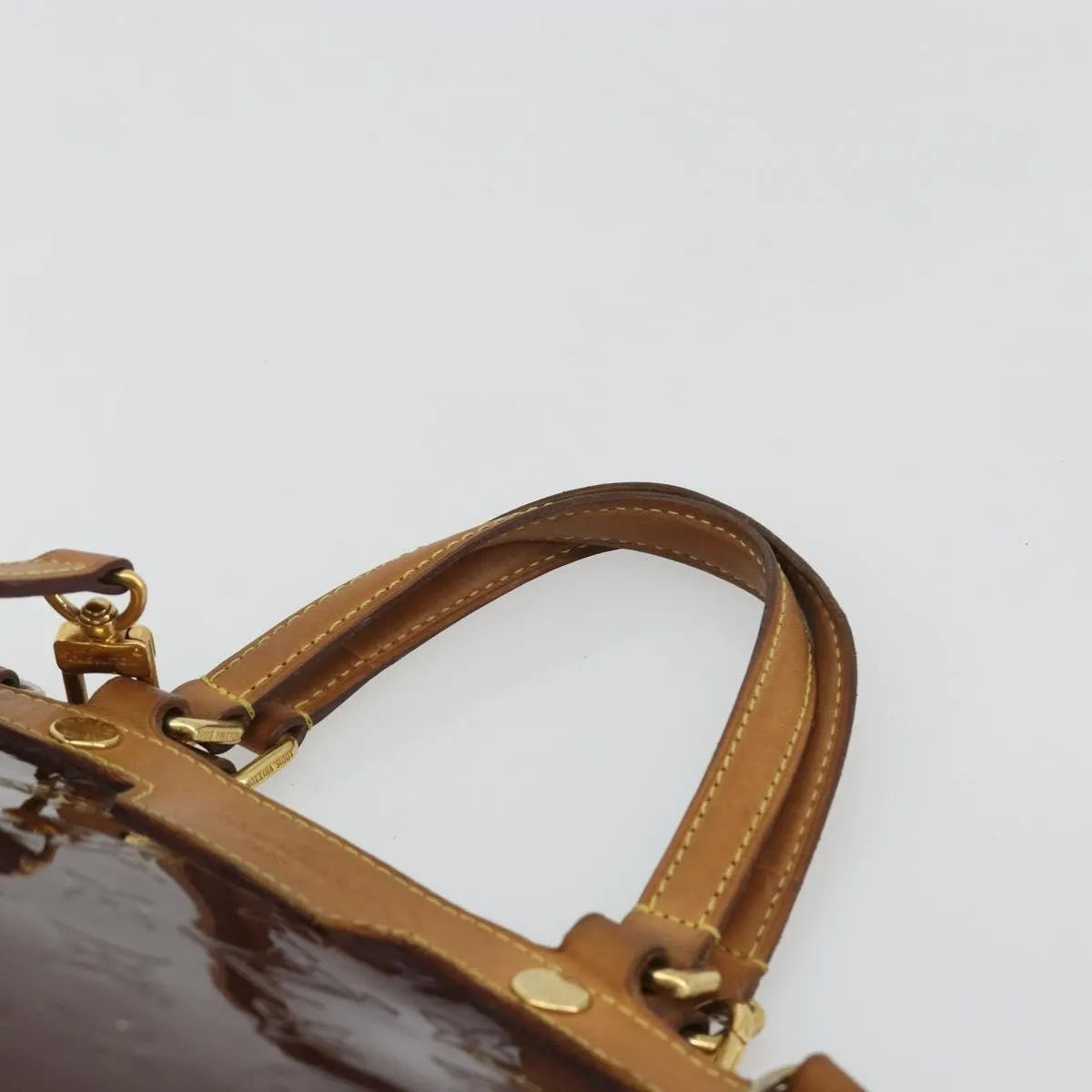 Louis Vuitton Brea Monogram Vernis Burgundy Patent_Leather Handbag (Pre-Owned)