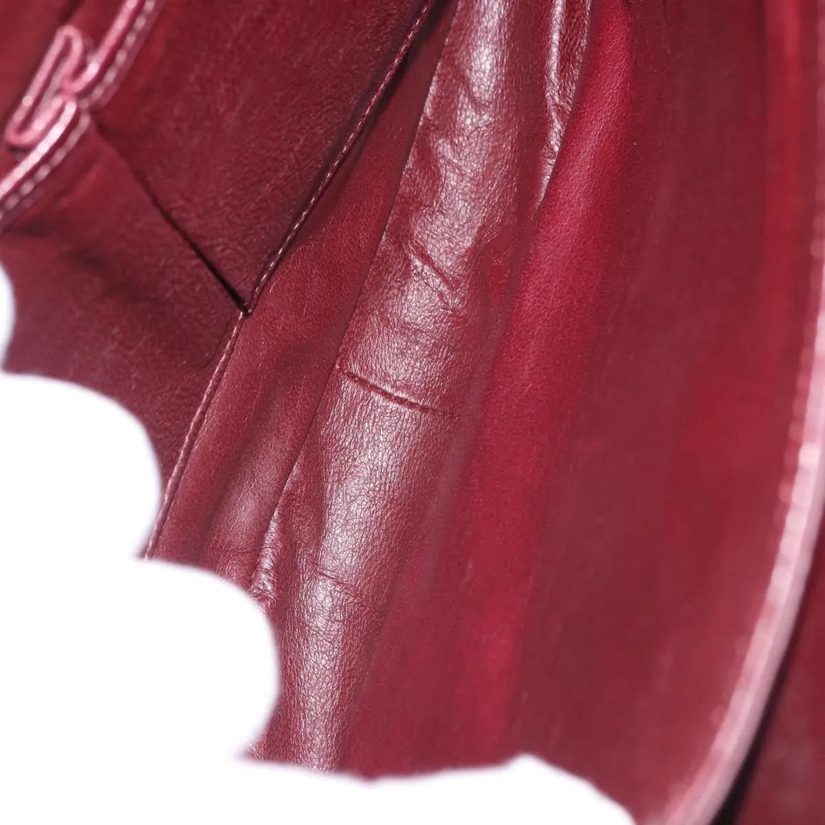 Celine Horse Carriage Leather Burgundy Leather Shoulder Bag Bag (Pre-Owned)