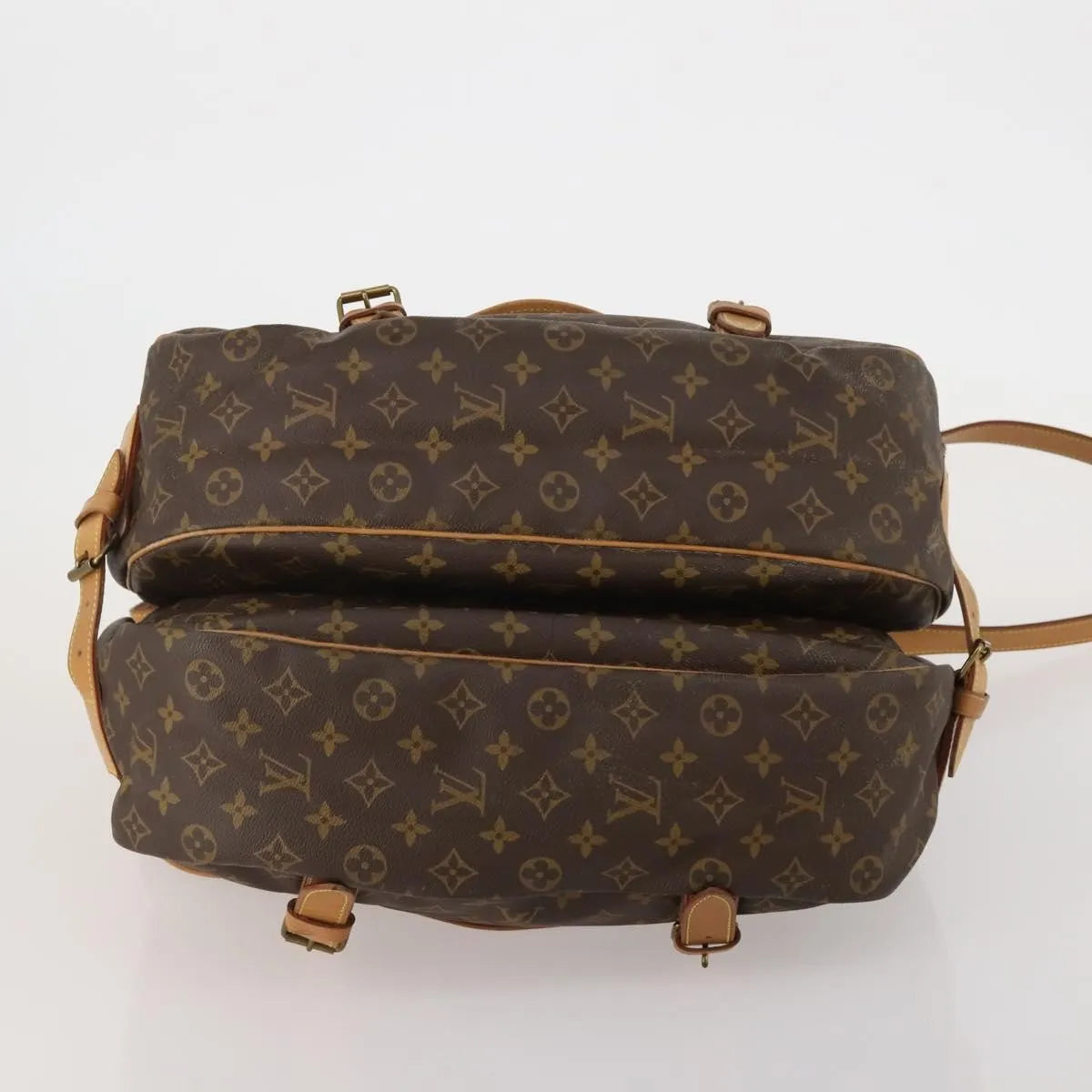 Louis Vuitton Saumur Monogram Canvas Brown Canvas Shoulder Bag Bag (Pre-Owned)