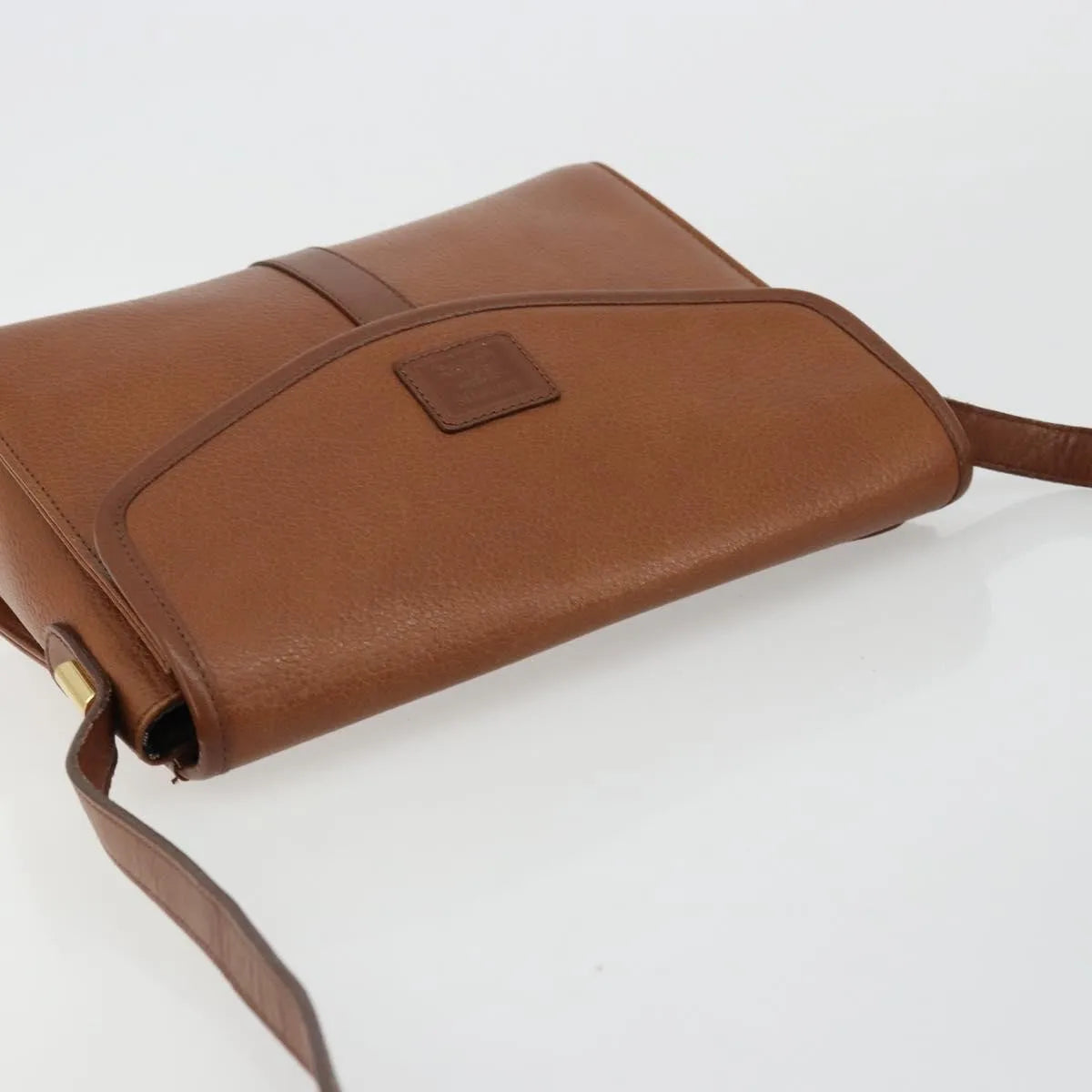 Burberry Vintage Flap Leather Beige Leather Shoulder Bag Bag (Pre-Owned)