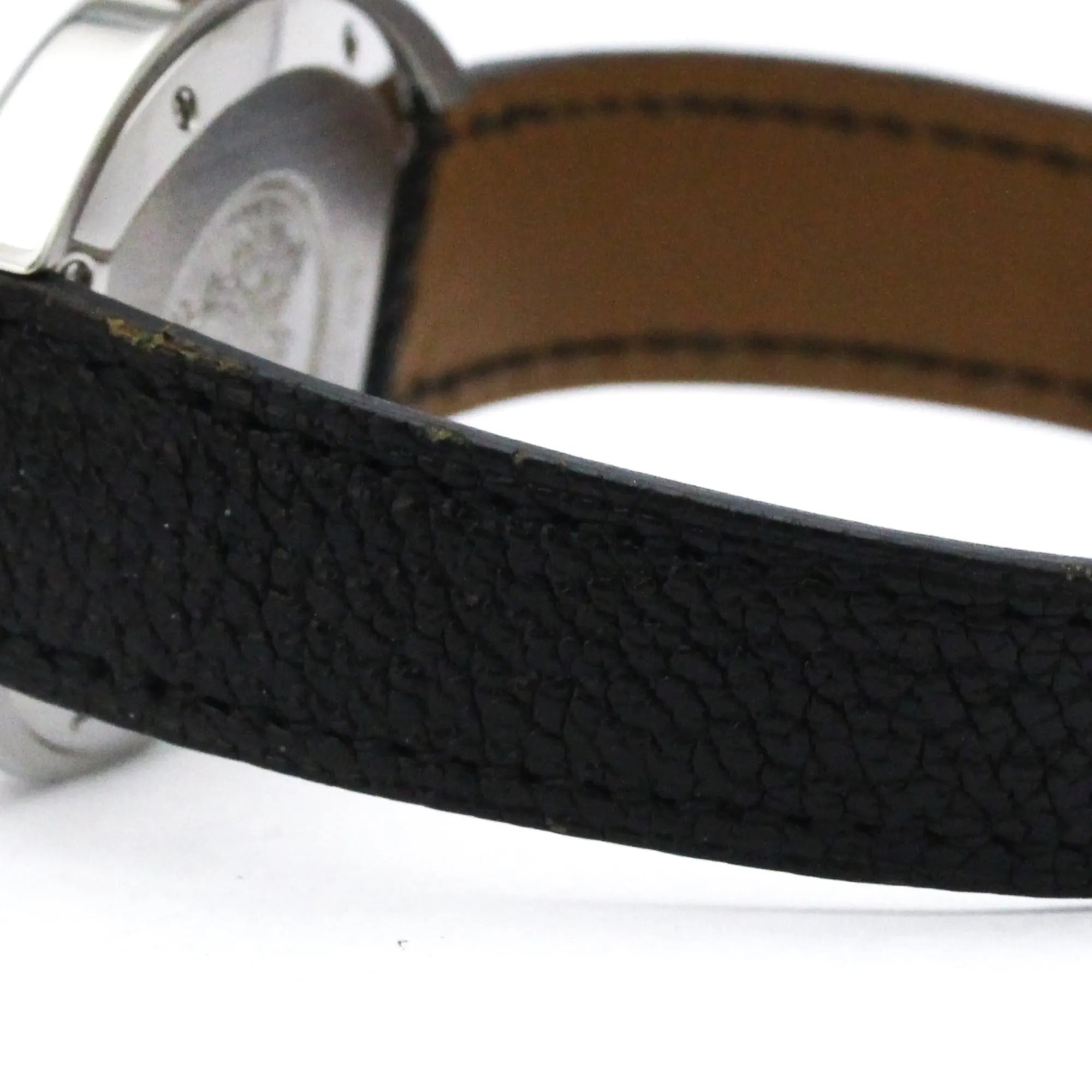 Hermes Espace Stainless Steel And Leather Watch (Pre-Owned)