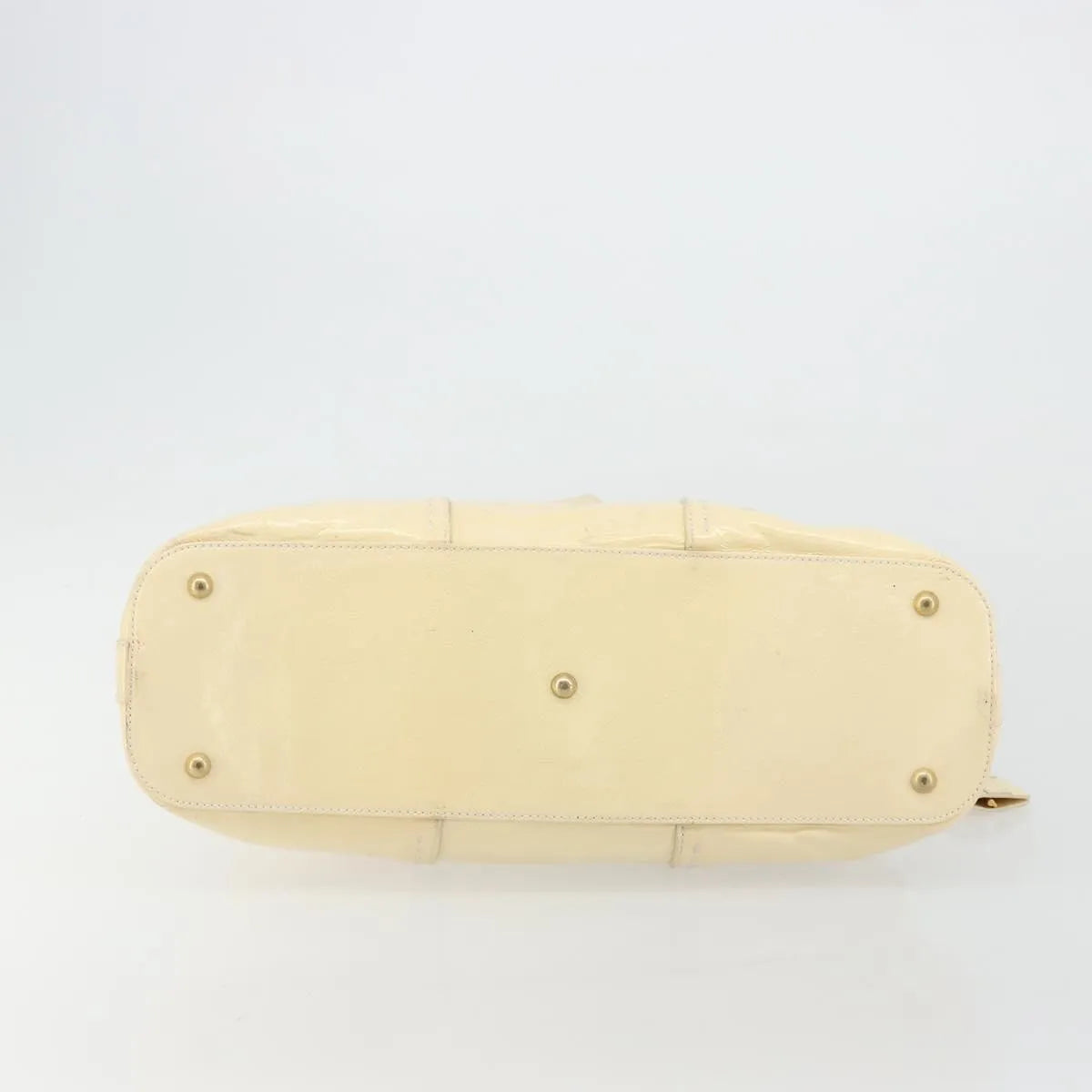 Saint Laurent Muse Shoulder Leather White Patent_Leather Handbag (Pre-Owned)