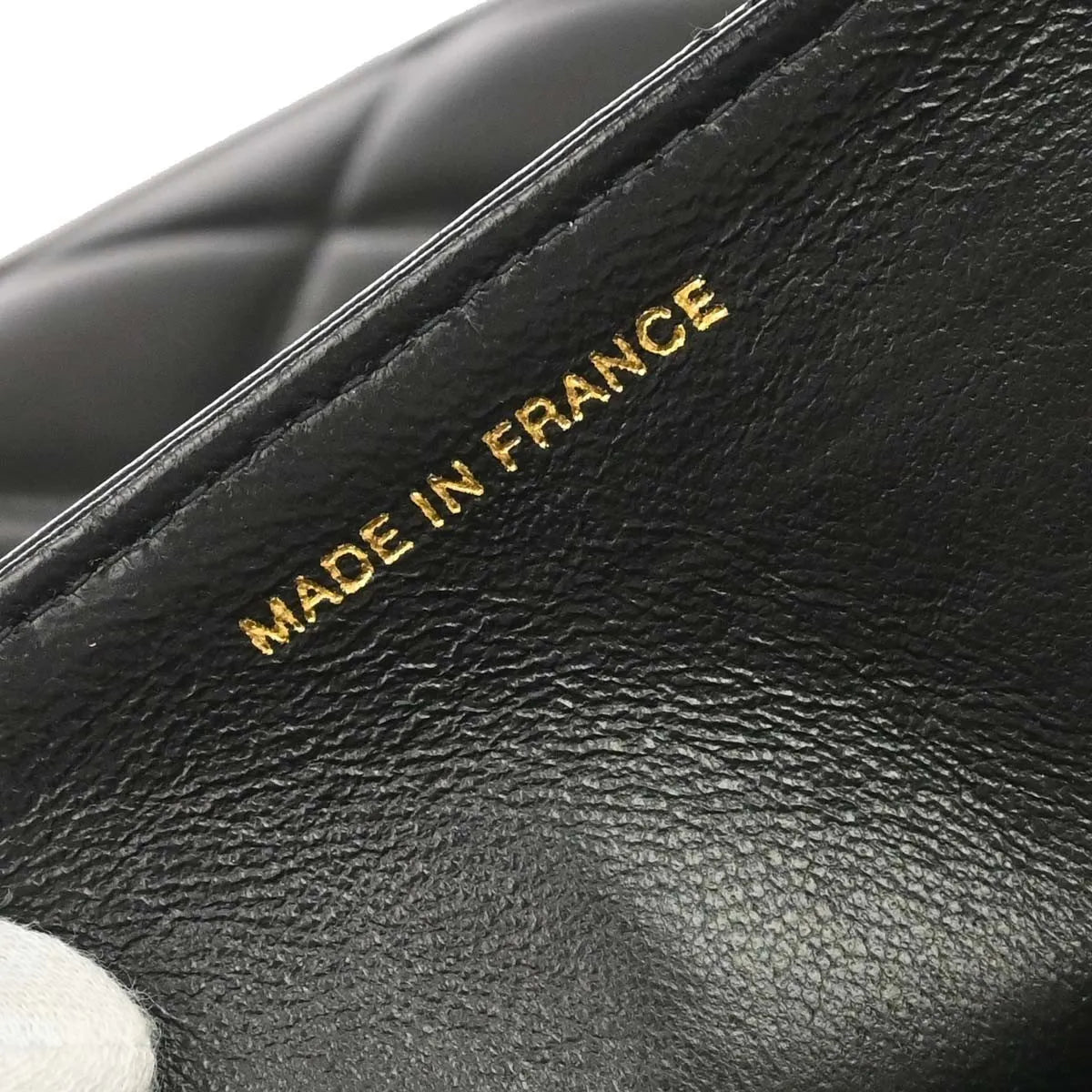 Chanel Vintage Cc Briefcase Quilted Lambskin Black Leather Briefcase Bag (Pre-Owned)
