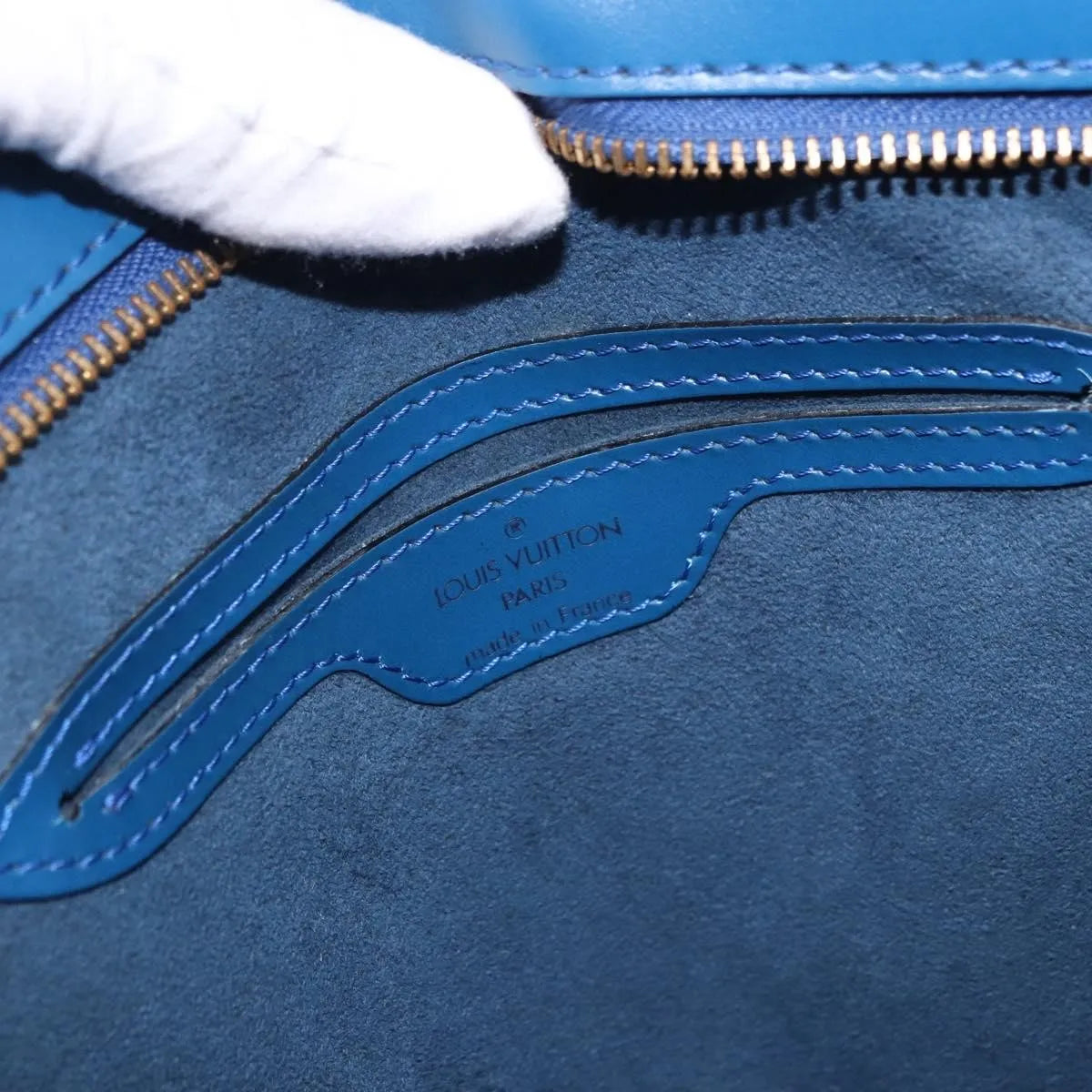 Louis Vuitton Saint Jacques Epi Blue Leather Shoulder Bag Bag (Pre-Owned)