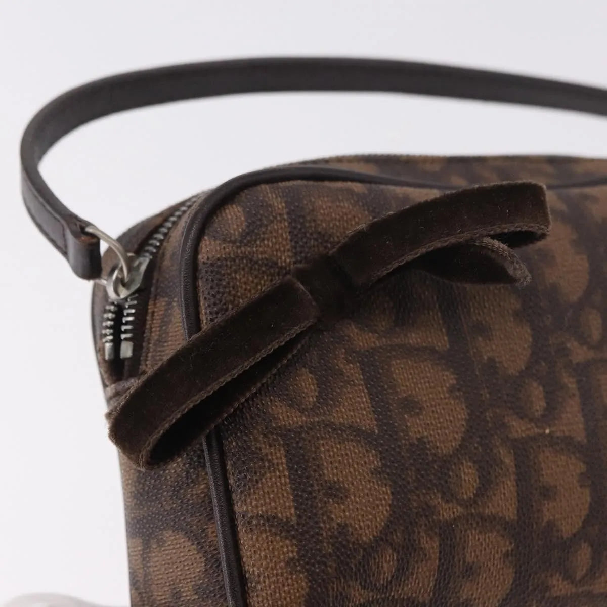 Christian Dior Vintage Trotter Diorissimo Canvas Brown Canvas Clutche & Pouche Bag (Pre-Owned)