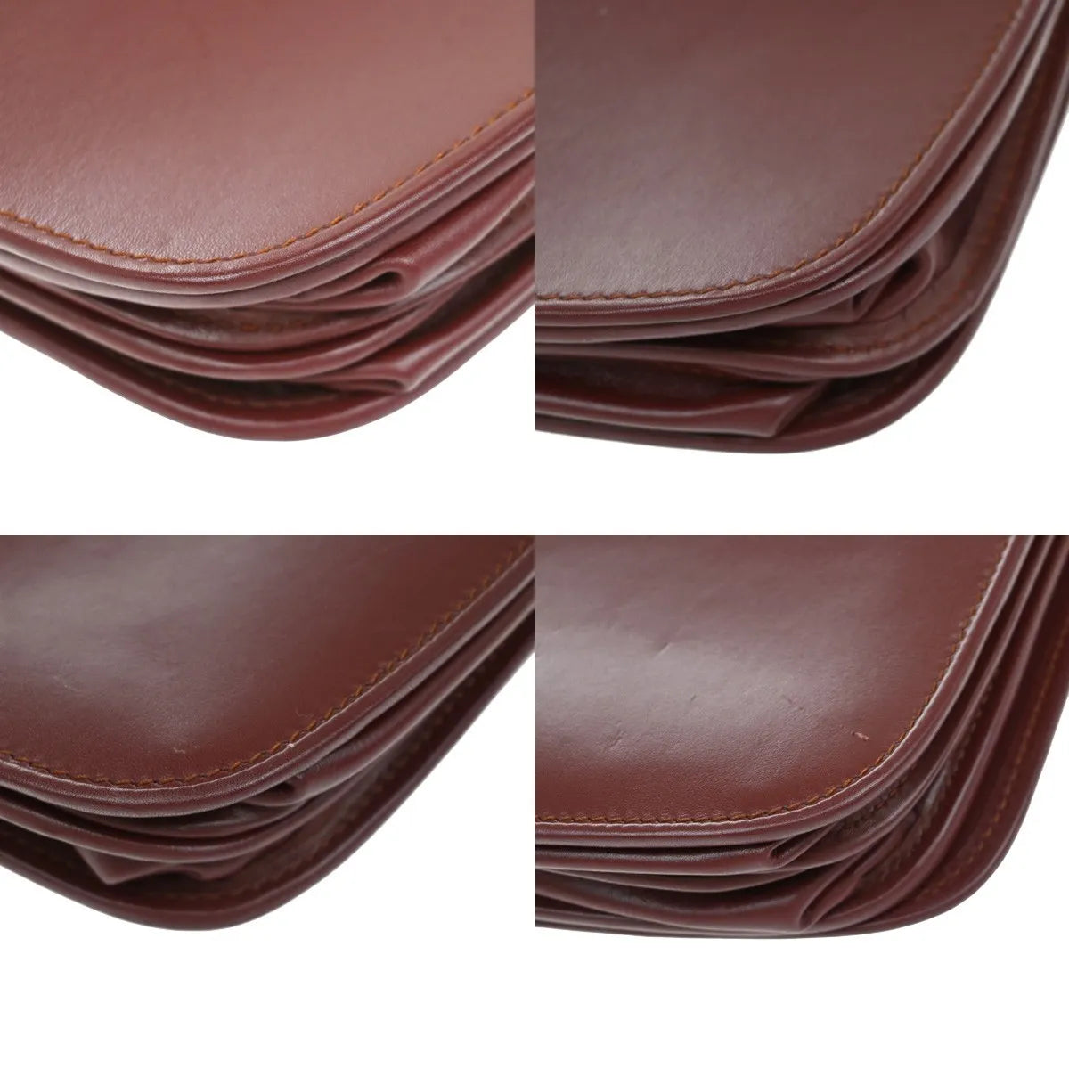 Cartier Must De Cartier Leather Red Leather Shoulder Bag Bag (Pre-Owned)