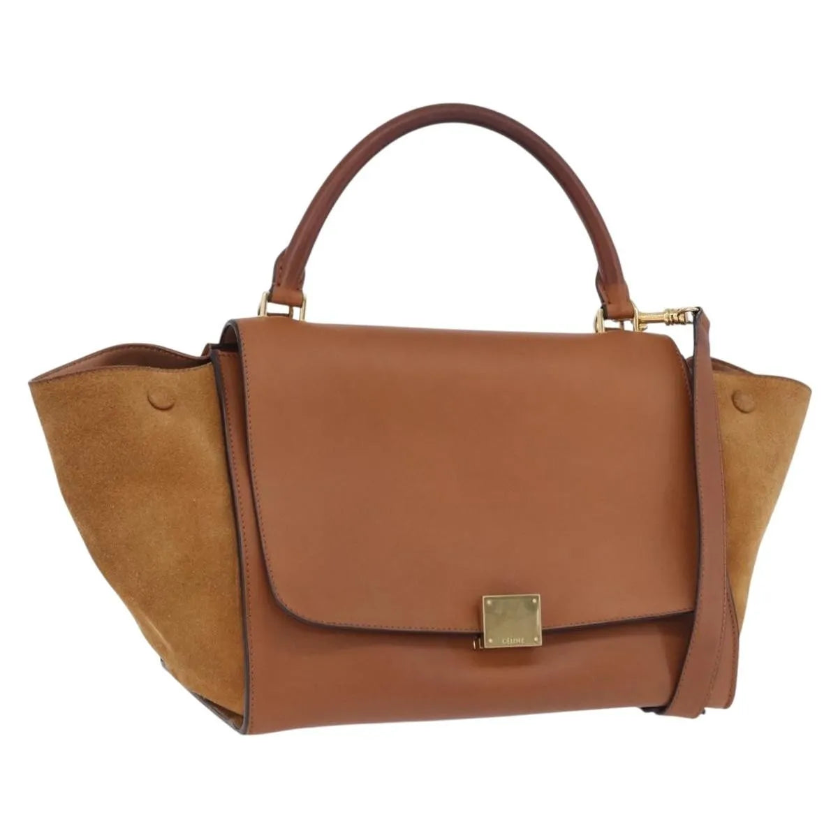 Celine Trapeze Leather Brown Leather Handbag (Pre-Owned)