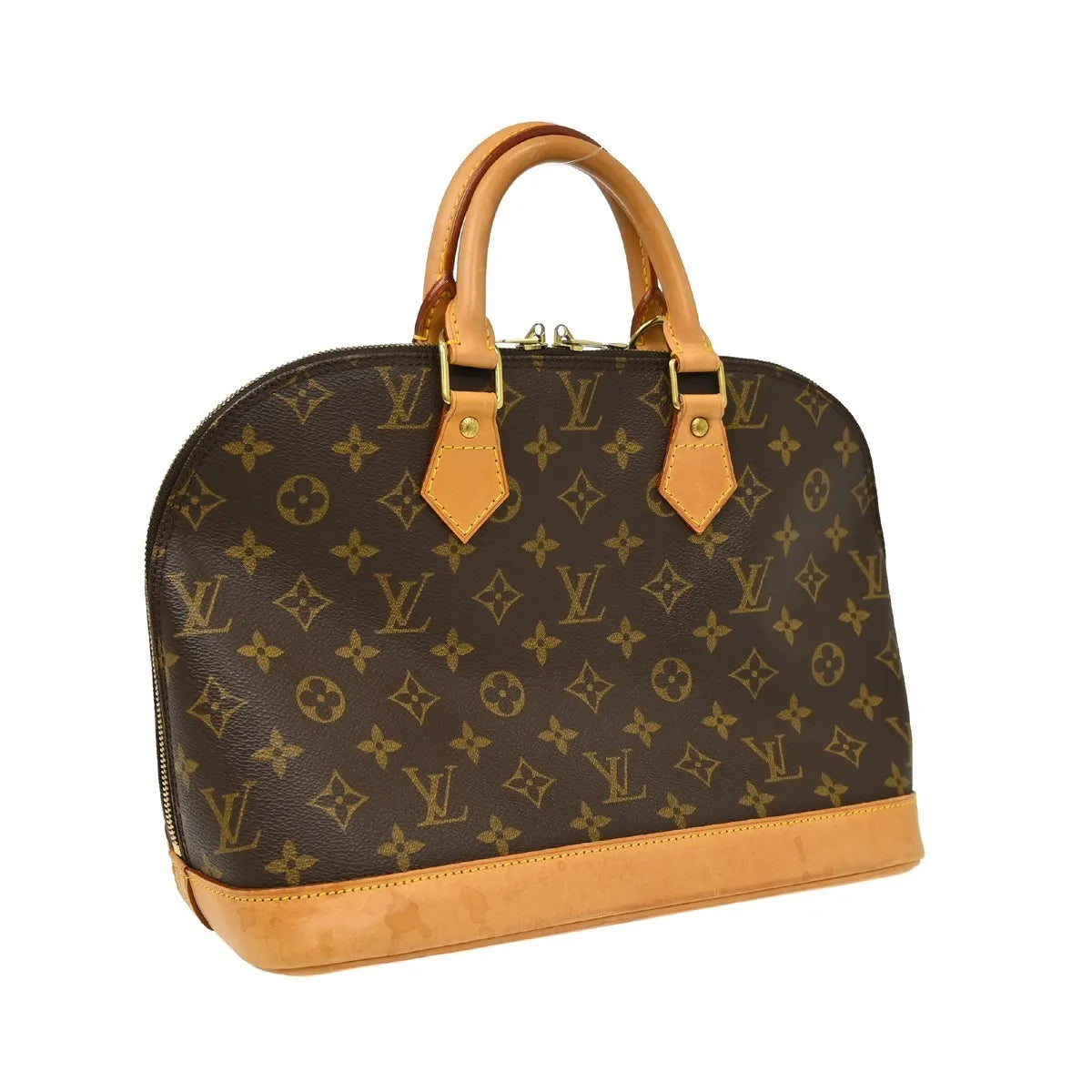 Louis Vuitton Alma Monogram Brown Canvas Handbag (Pre-Owned)