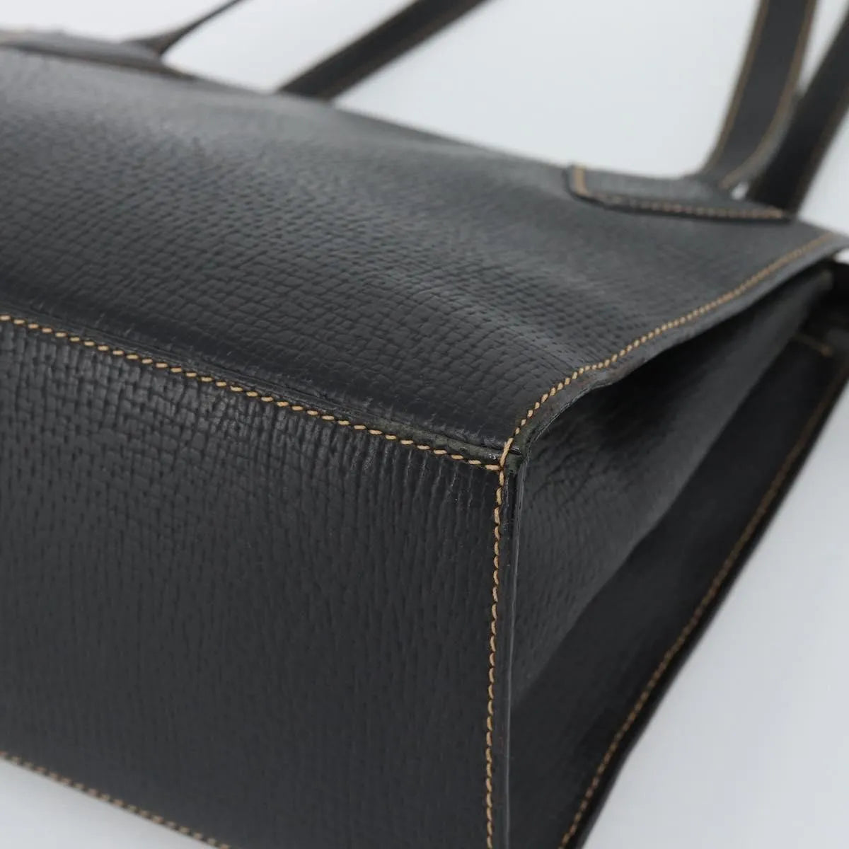 Loewe Vintage Leather Black Leather Tote Bag Bag (Pre-Owned)