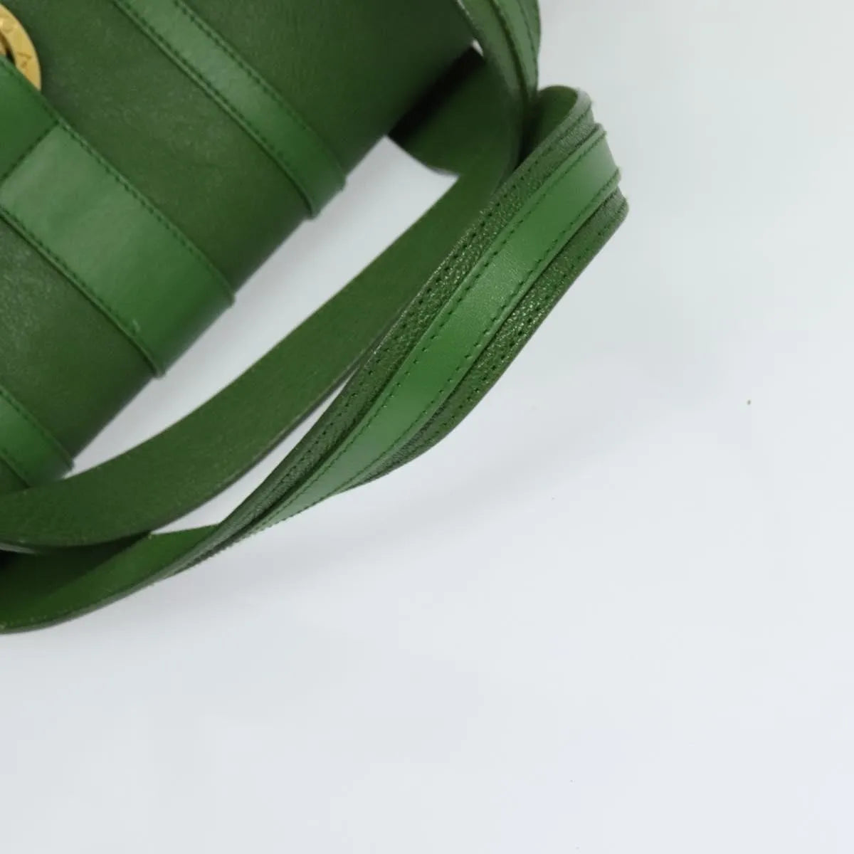 Bvlgari Chandra Hobo Leather Green Leather Handbag (Pre-Owned)