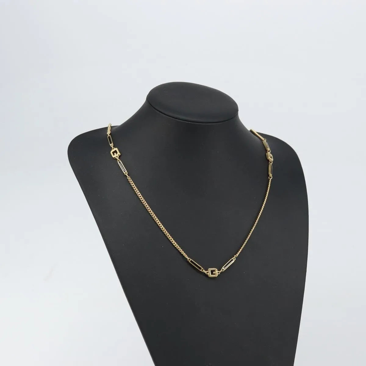 Givenchy Logo G Metal Gold Metal Necklace Jewelry (Pre-Owned)