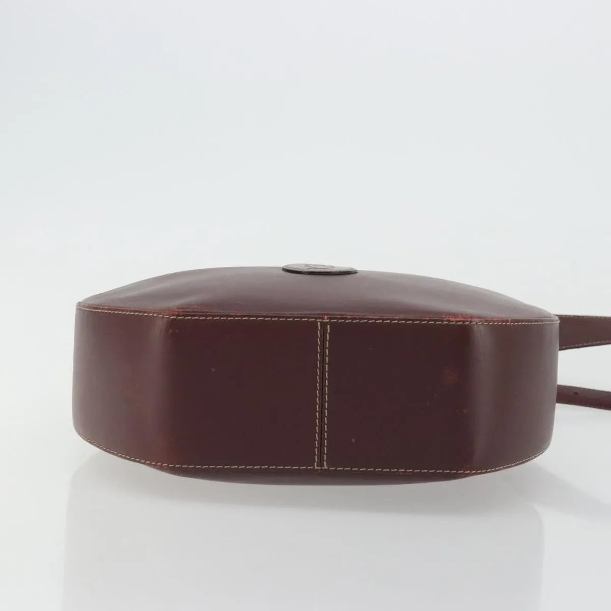 Cartier Vintage Must De Cartier Leather Burgundy Leather Shoulder Bag Bag (Pre-Owned)
