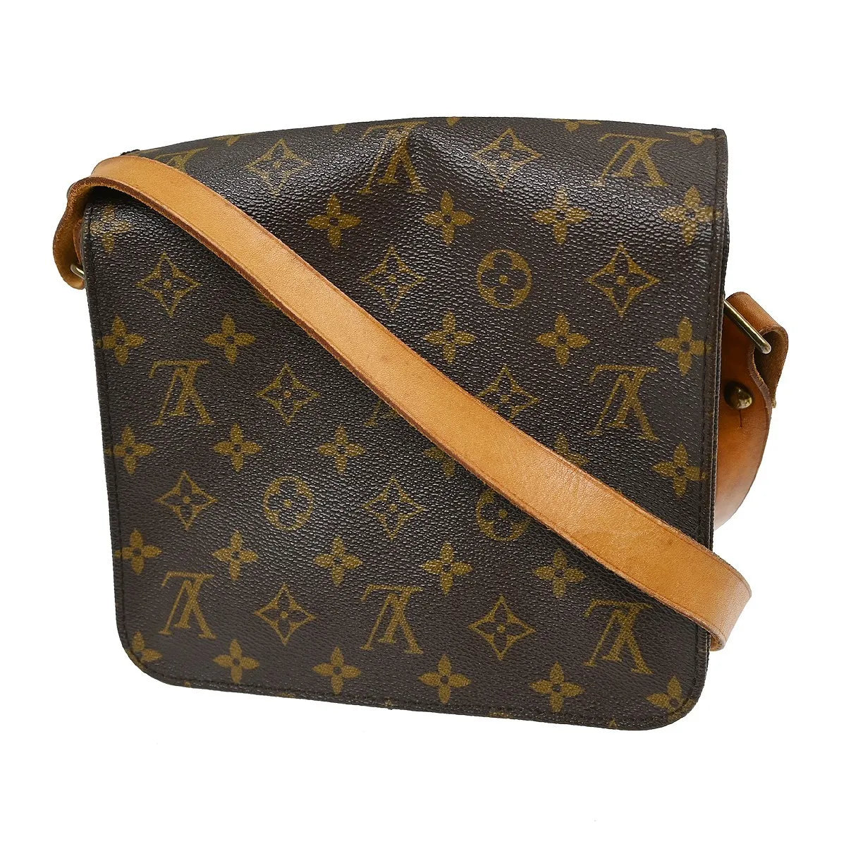 Louis Vuitton Cartouchiere Monogram Canvas Brown Canvas Shoulder Bag Bag (Pre-Owned)