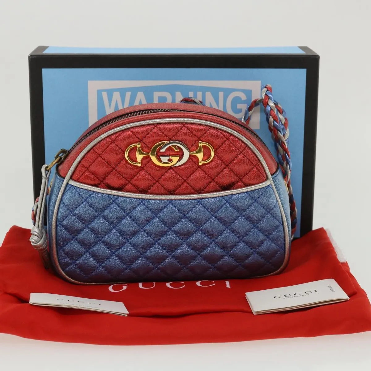 Gucci Trapuntata Camera Lambskin Multicolour Leather Shoulder Bag Bag (Pre-Owned)