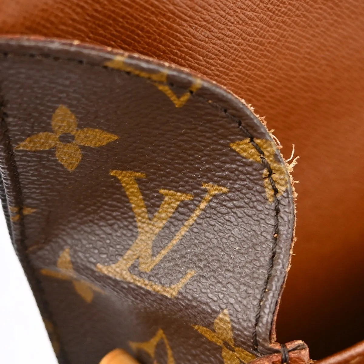 Louis Vuitton Cartouchiere Monogram Canvas Brown Canvas Shoulder Bag Bag (Pre-Owned)