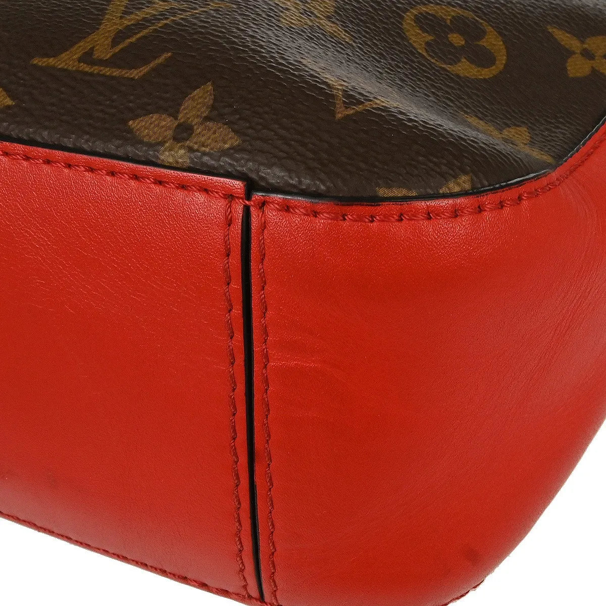 Louis Vuitton Saintonge Monogram Canvas With Leather Brown Canvas Shoulder Bag Bag (Pre-Owned)