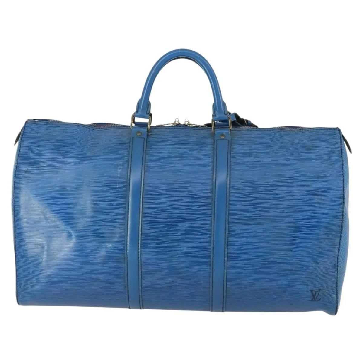 Louis Vuitton Keepall Epi Leather Blue Leather Travel Bag Bag (Pre-Owned)