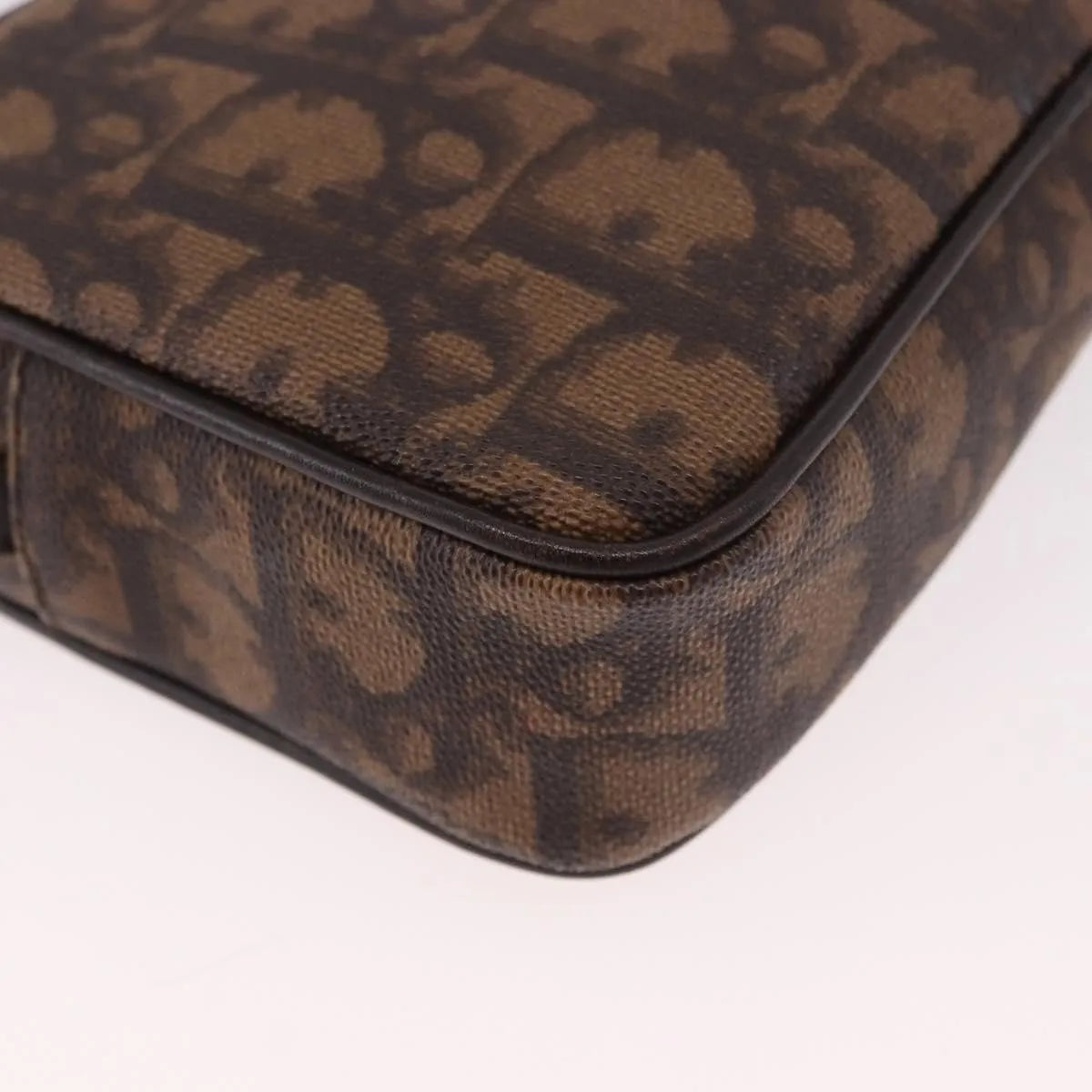 Christian Dior Vintage Trotter Diorissimo Canvas Brown Canvas Clutche & Pouche Bag (Pre-Owned)