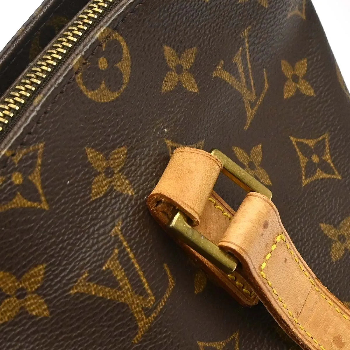 Louis Vuitton Cabas Mezzo Monogram Canvas Brown Canvas Tote Bag Bag (Pre-Owned)
