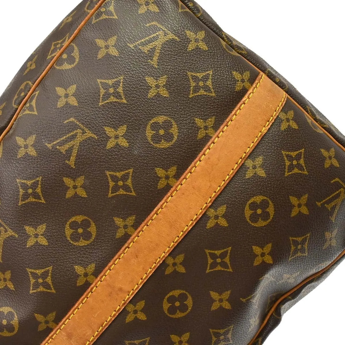 Louis Vuitton Keepall Bandouliere Bag Monogram Canvas Brown Canvas Travel Bag Bag (Pre-Owned)