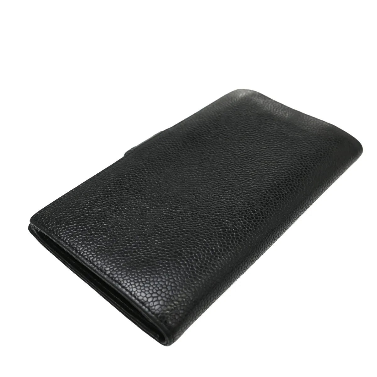 Chanel Timeless Cc French Caviar Black Leather Wallets Accessory (Pre-Owned)