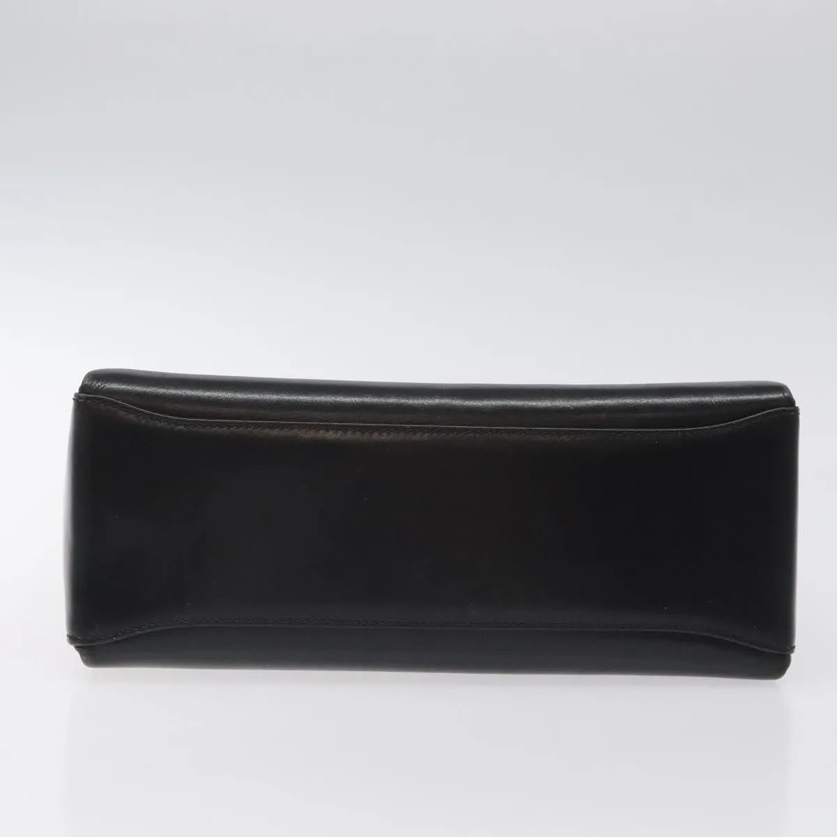 Gucci Vintage Convertible Box Leather Black Leather Handbag (Pre-Owned)