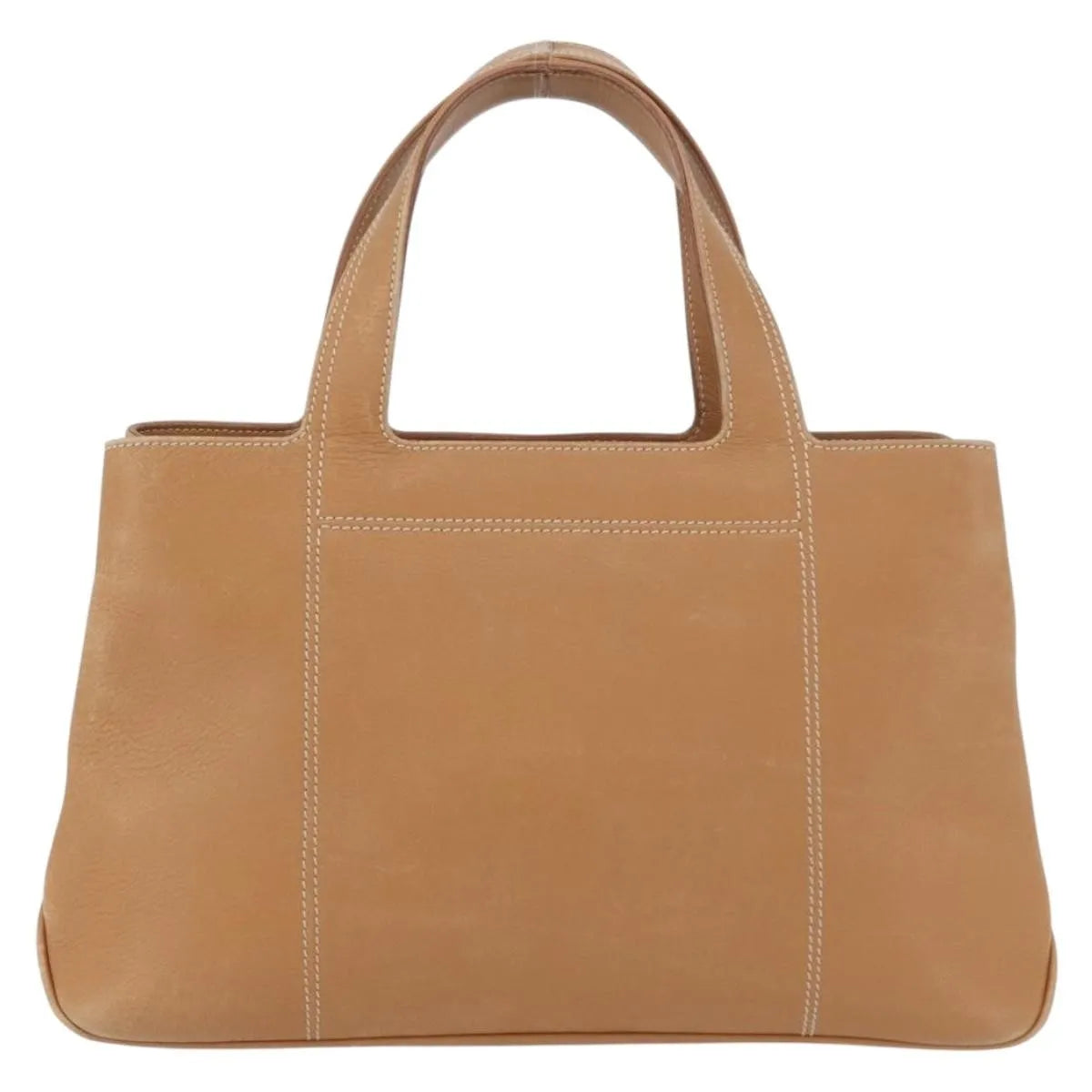 Salvatore Ferragamo Vintage Leather Beige Leather Handbag (Pre-Owned)