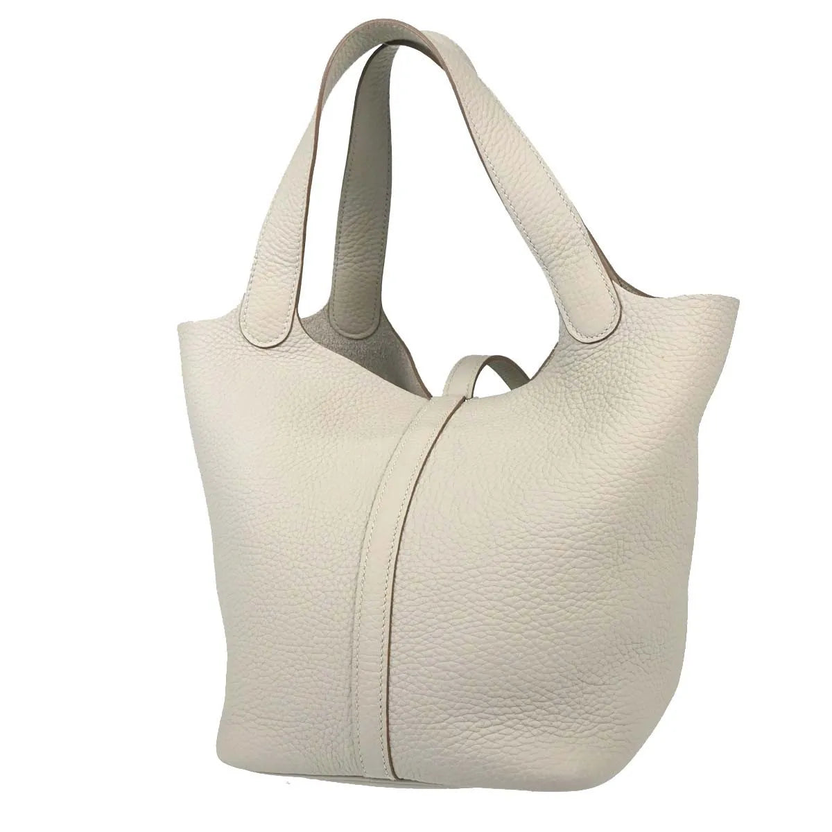 Hermes Picotin Lock Clemence Beige Leather Handbag (Pre-Owned)