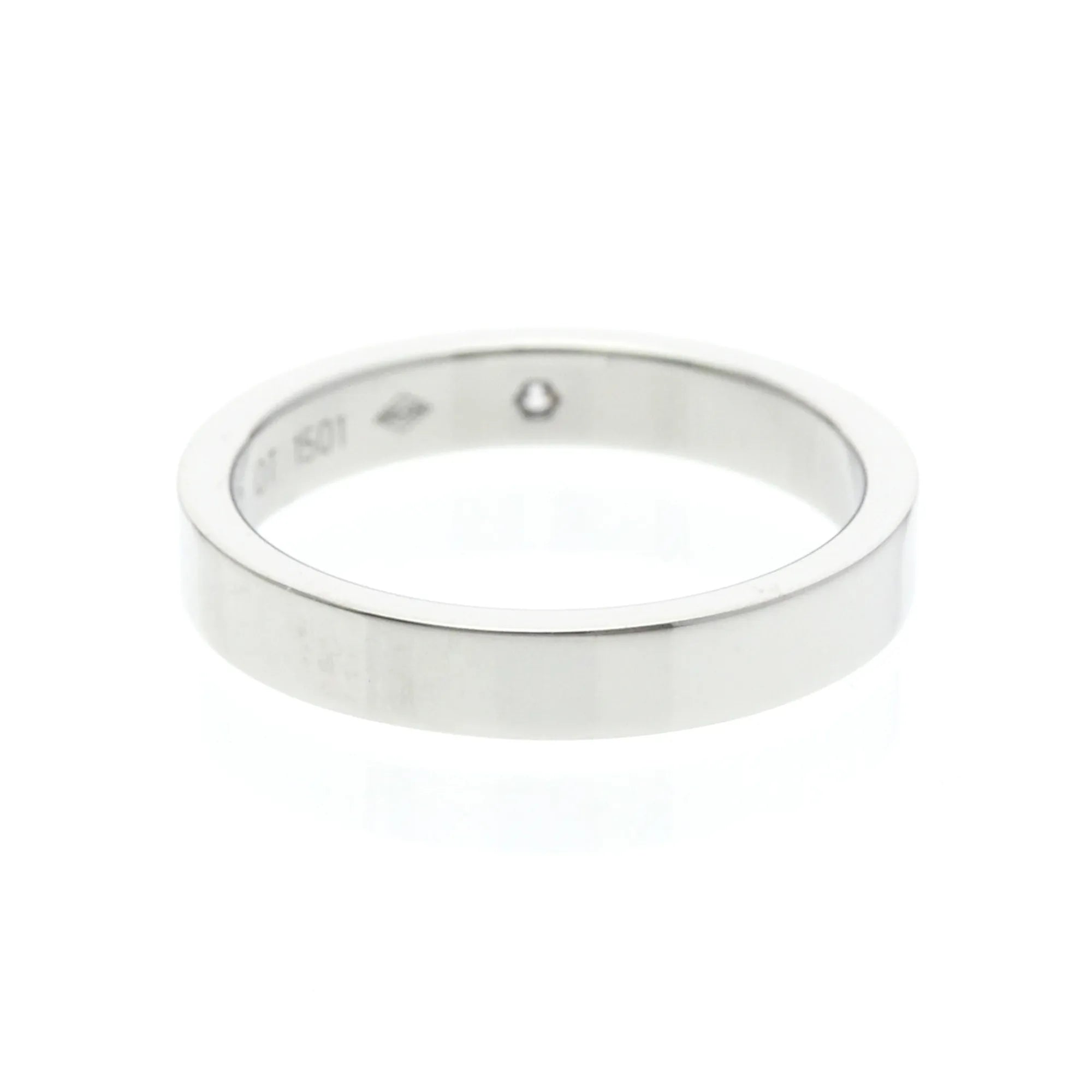 Cartier C De Cartier Wedding Band Platinum With Diamond Silver Platinum Ring Jewelry (Pre-Owned)