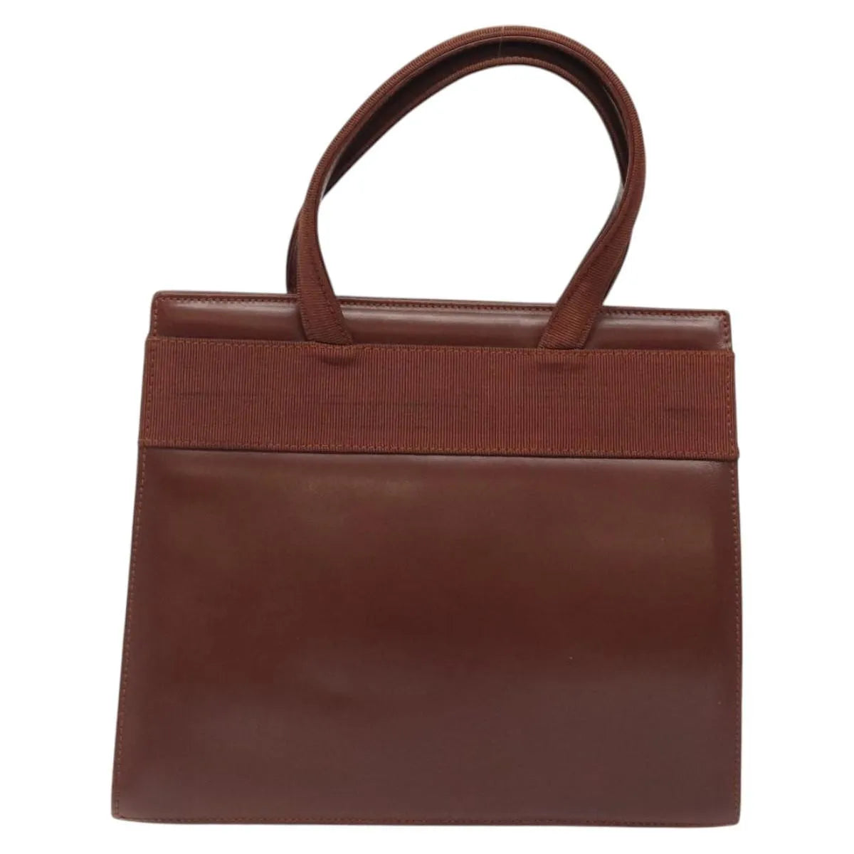 Salvatore Ferragamo Convertible Vara Bow Tote Leather Brown Leather Handbag (Pre-Owned)