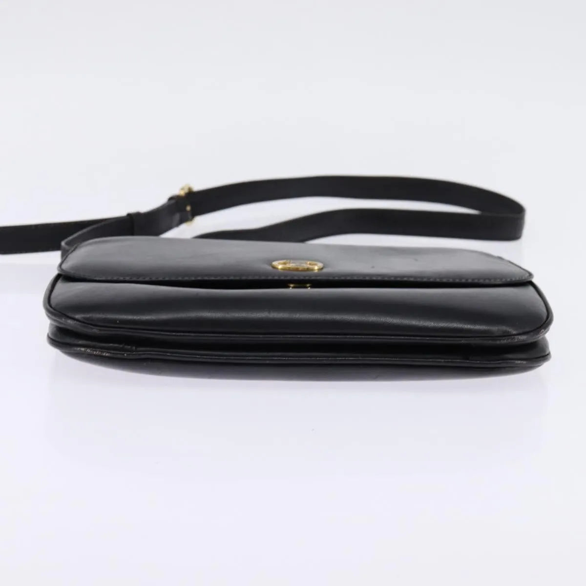 Celine Vintage Leather Black Leather Shoulder Bag Bag (Pre-Owned)