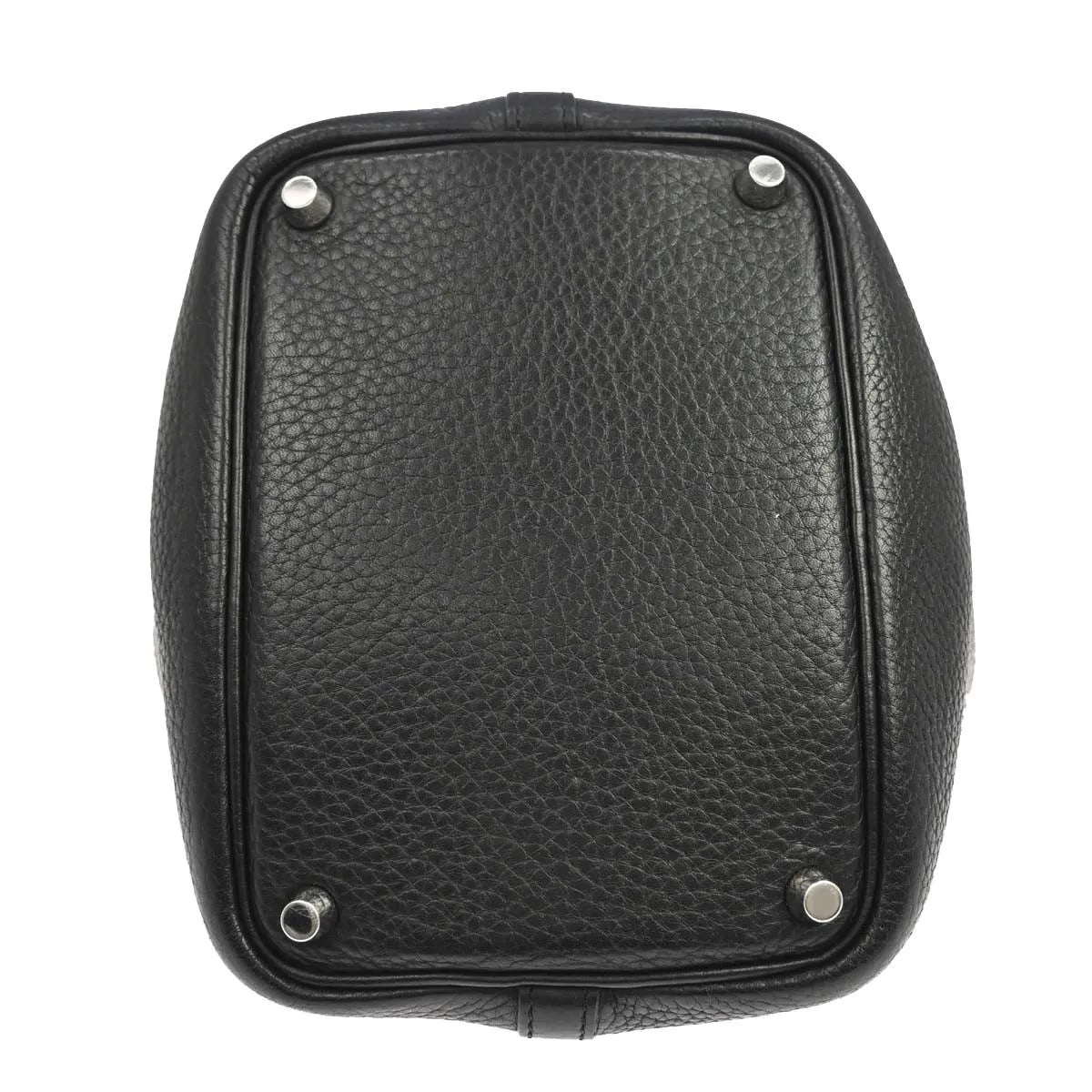 Hermes Picotin Lock Clemence Black Leather Handbag (Pre-Owned)