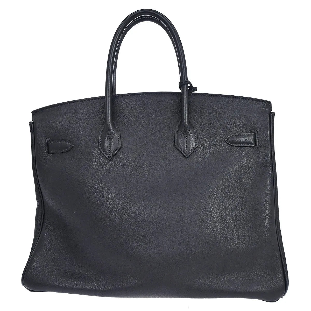 Hermes Birkin Blue Togo With Gold Hardware Blue Leather Handbag (Pre-Owned)