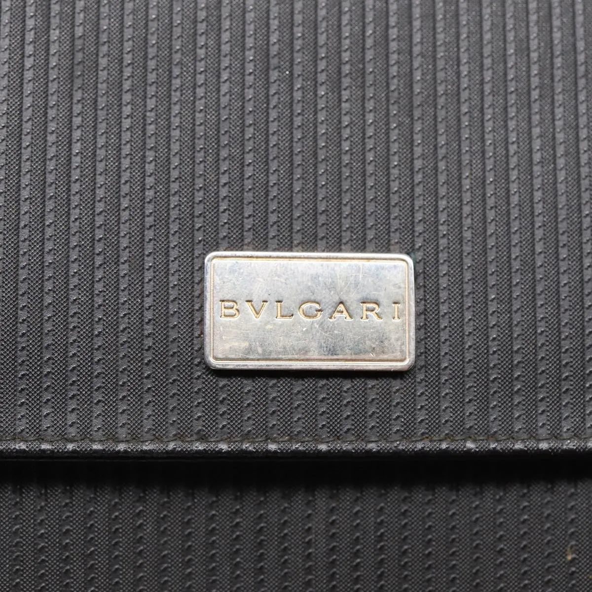 Bvlgari Clutch Pvc Leather Black Pvc Clutche & Pouche Bag (Pre-Owned)