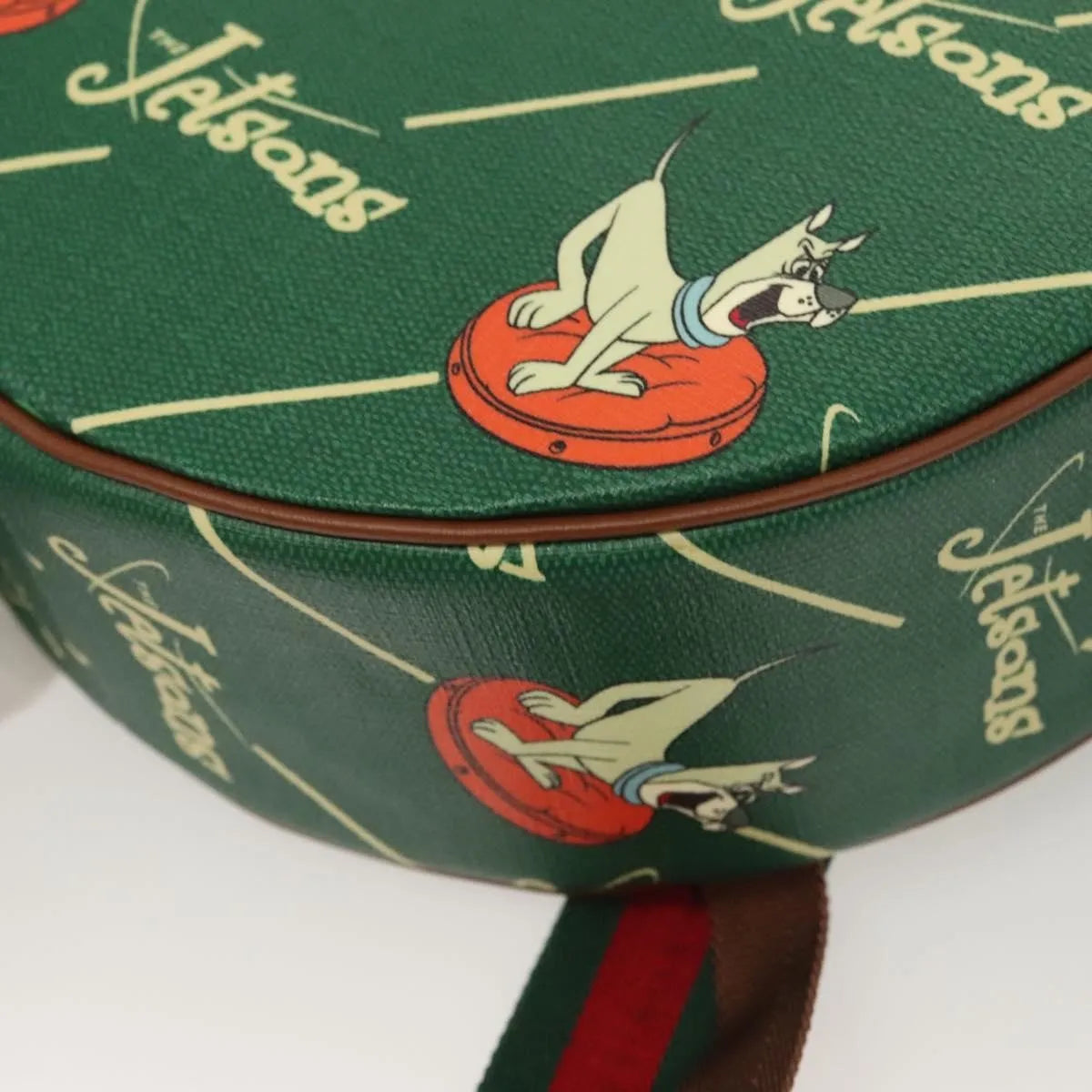 Gucci The Jetsons Web Sherry Line Roun Jetsons Web Sherry Line Pvc Green Pvc Backpack Bag (Pre-Owned)