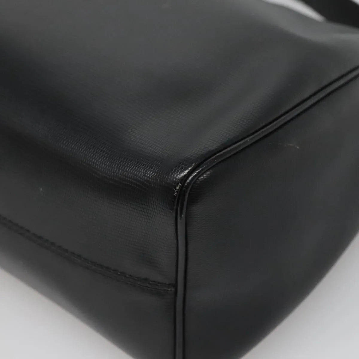 Celine Circle Logo Leather Black Leather Handbag (Pre-Owned)