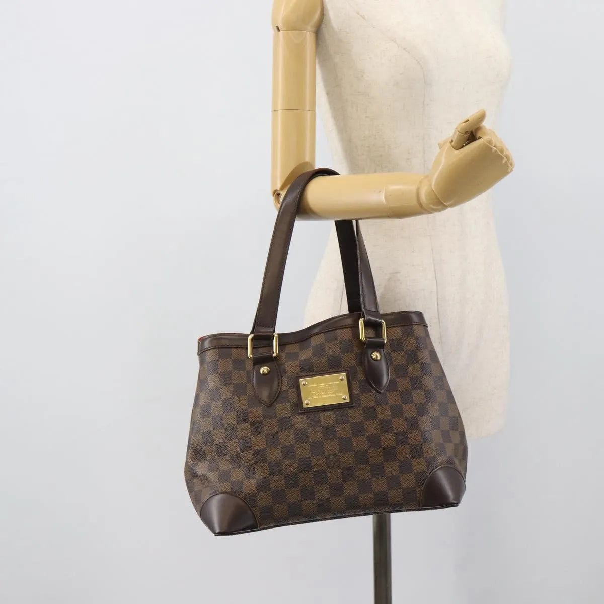 Louis Vuitton Hampstead Damier Brown Canvas Tote Bag Bag (Pre-Owned)